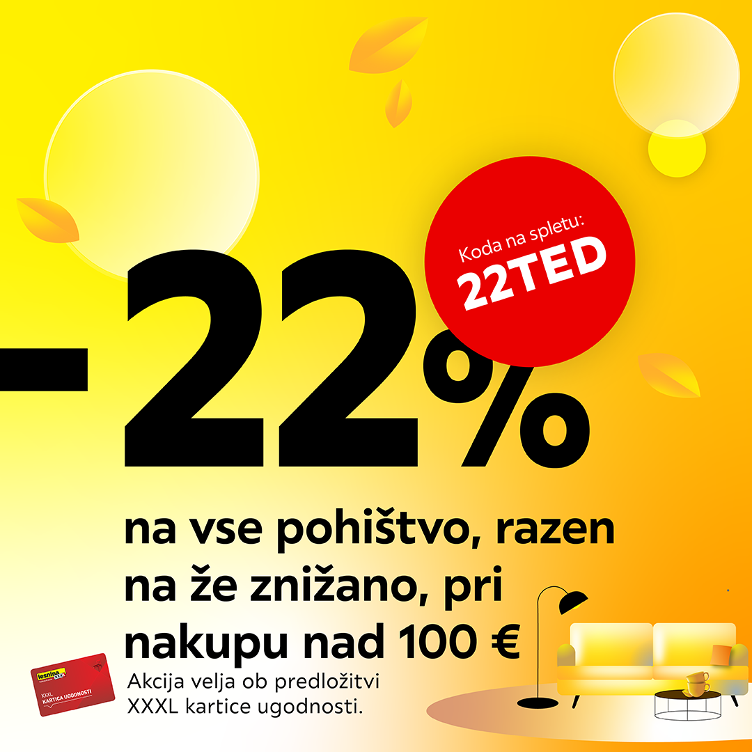 Lesnina XXXL Slovenija Facebook ad: Zunaj postaja hladneje.