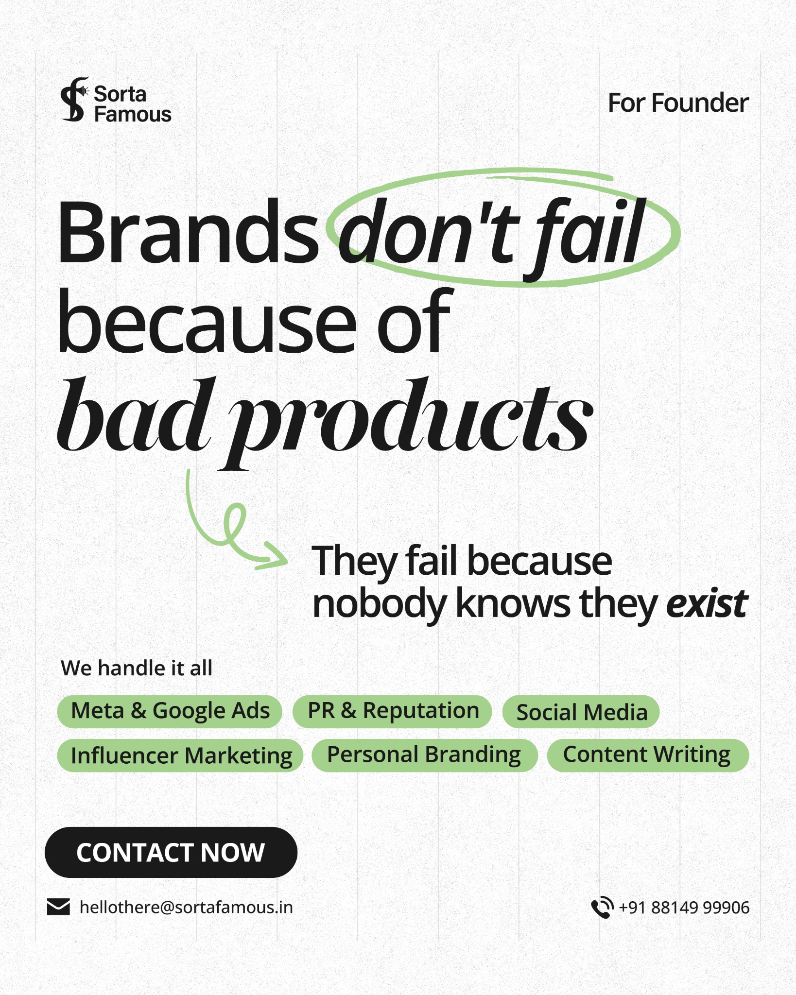 Sorta Famous Facebook ad: One Stop PR & Marketing Solutions