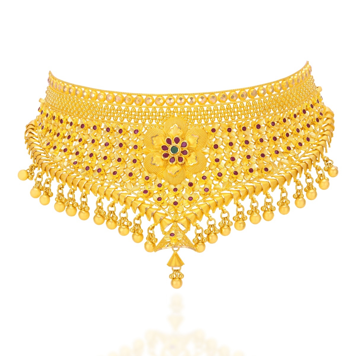 GRT Jewellers Facebook ad: Elevate your grace with GRT's exquisite gold necklaces…