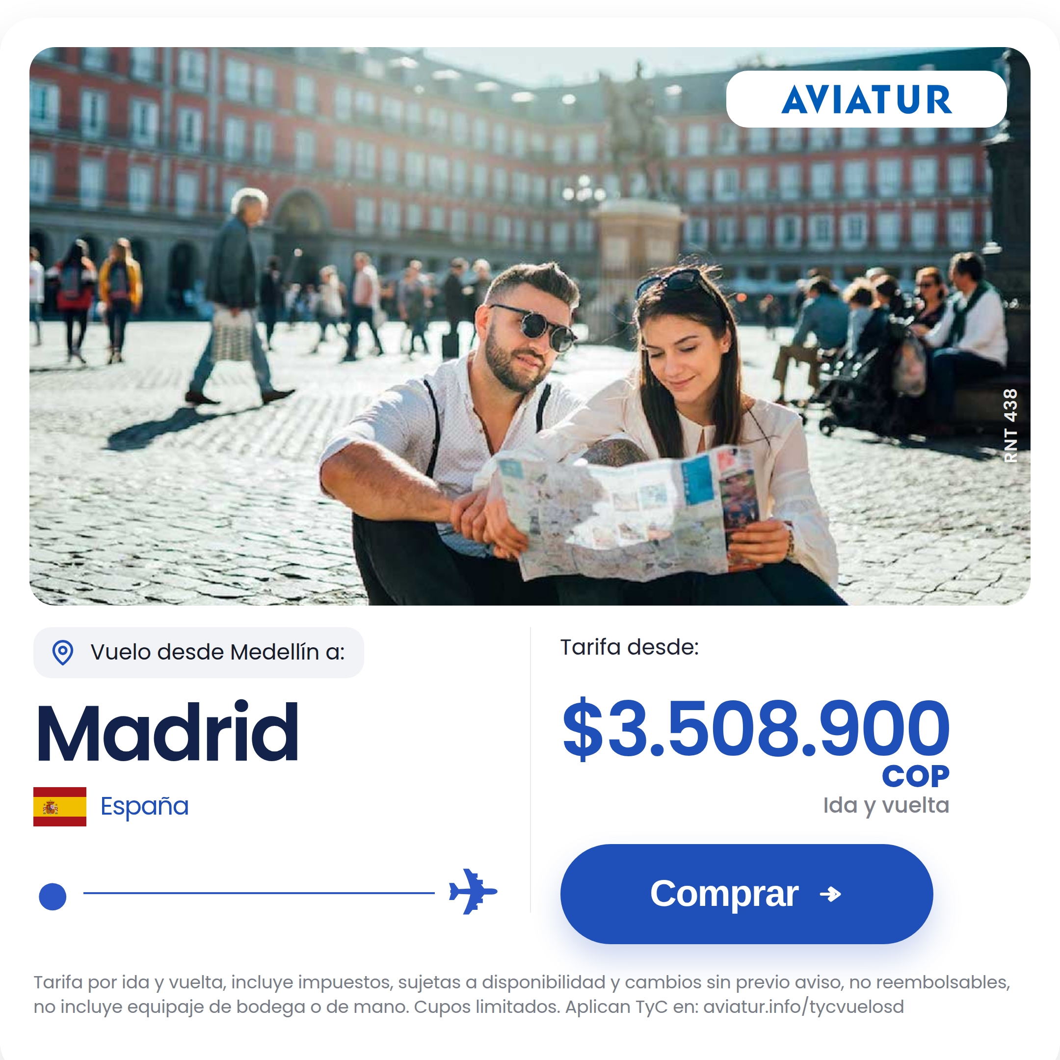 Aviatur Facebook ad