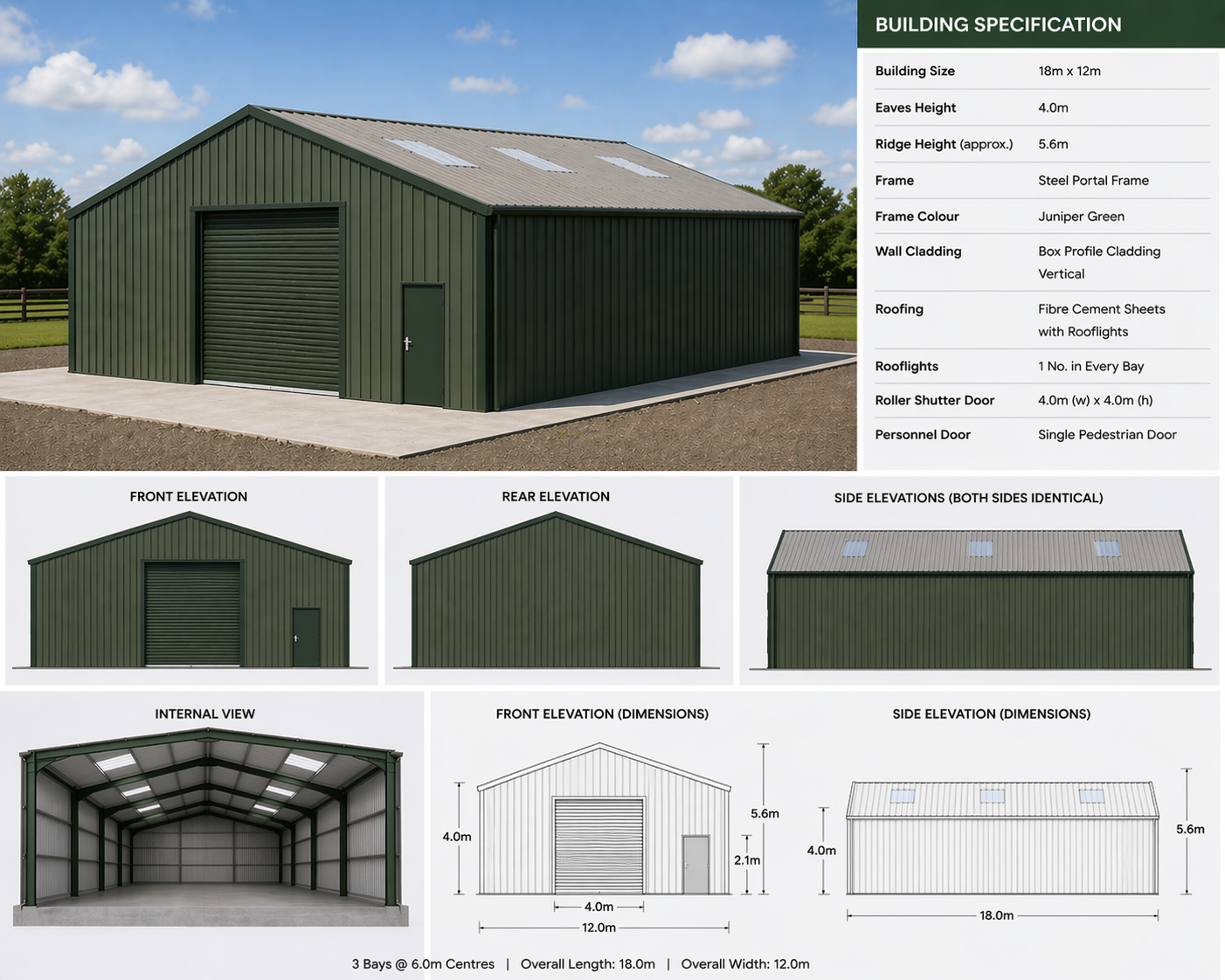 BES Steel Buildings Facebook ad: 18m x 12m x 4m Steel Agricultural Building