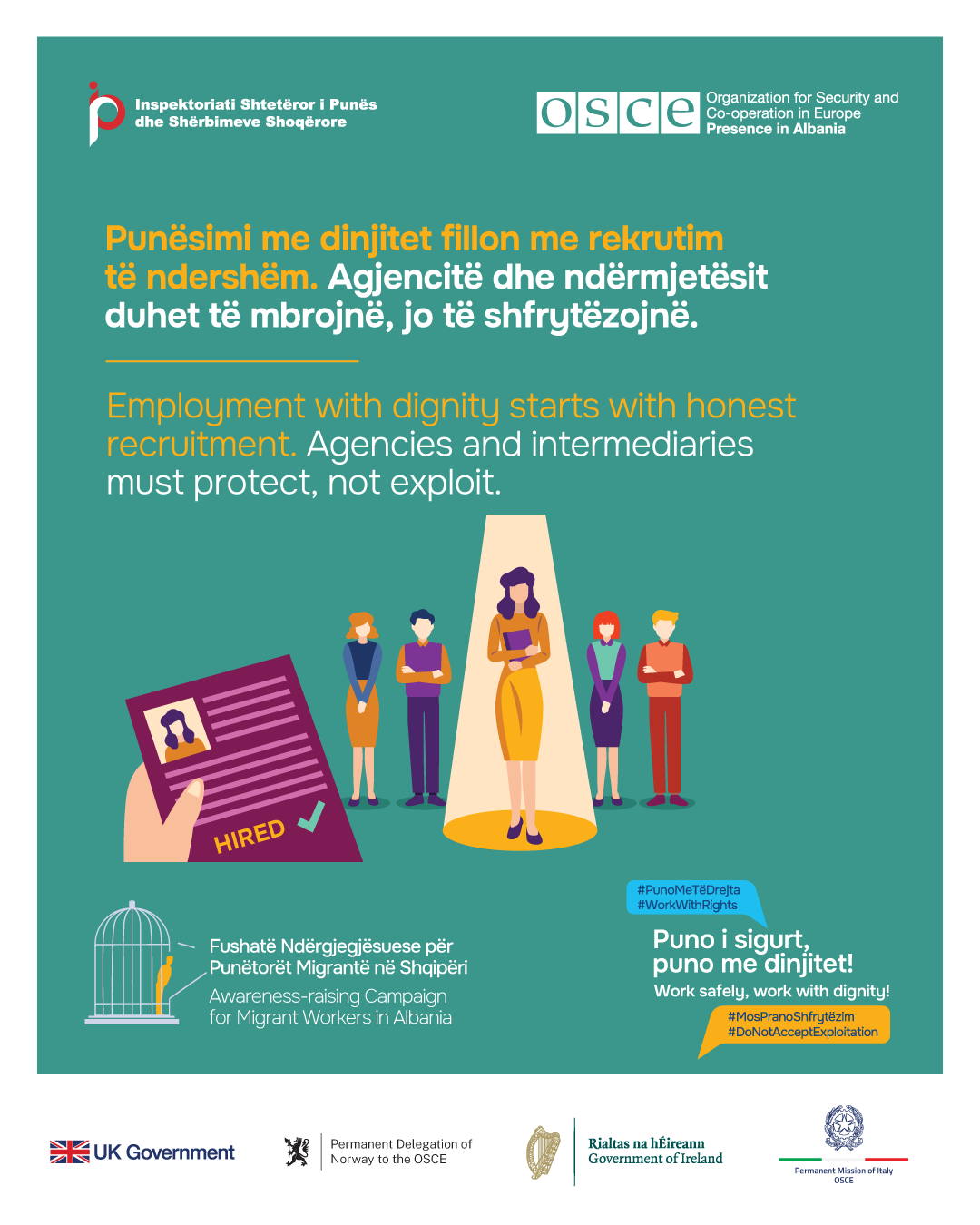 Inspektorati Shtetëror i Punës dhe Shërbimeve Shoqërore Facebook ad: Agjencitë dhe ndërmjetësit