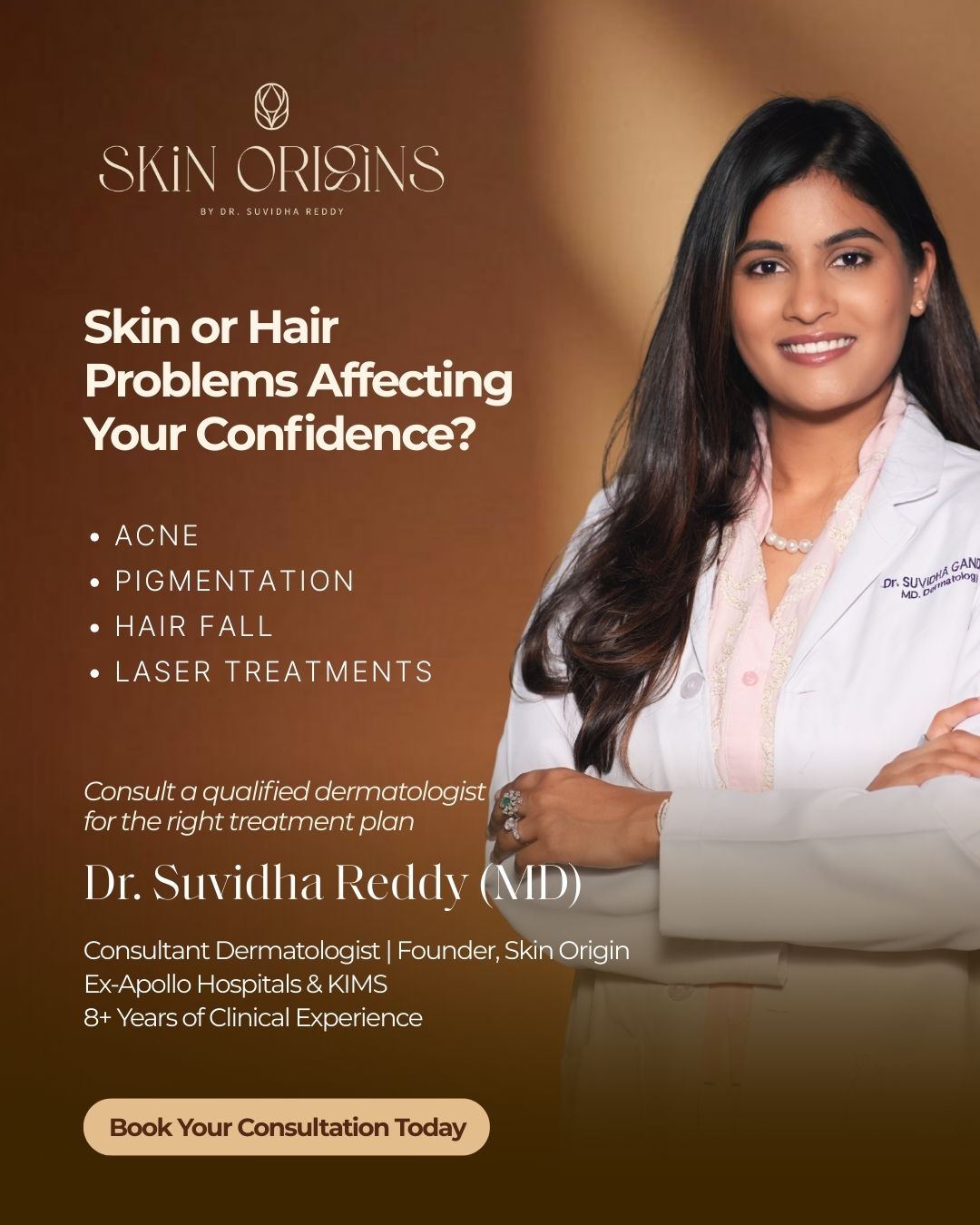 Skin Origins by Dr.Suvidha Reddy Facebook ad: Advanced Skin & Hair Treatments