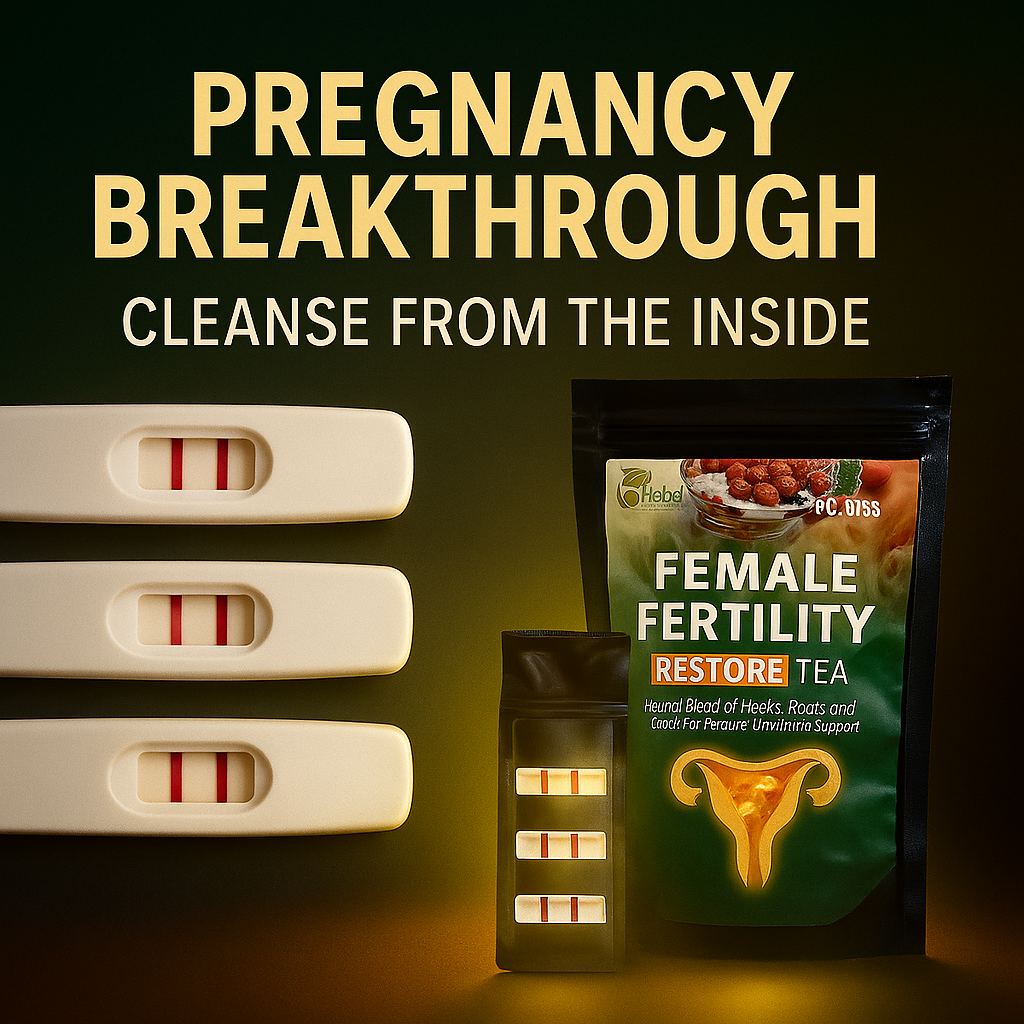 Organic store Facebook ad: Get Pregnant With FEMALE FERTILITY TEA
