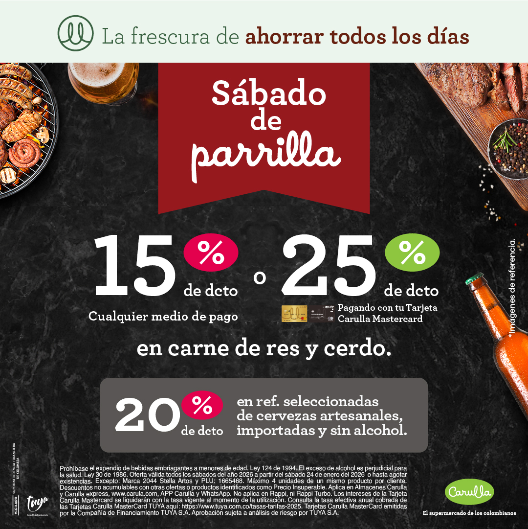 Carulla Facebook ad: Sábado con buen sabor.