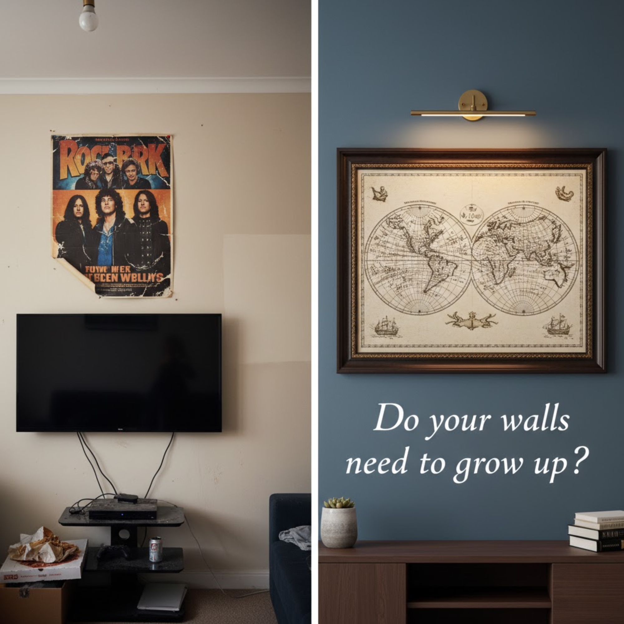 Ted's Vintage Art Facebook ad: Make Your Walls Look Smarter