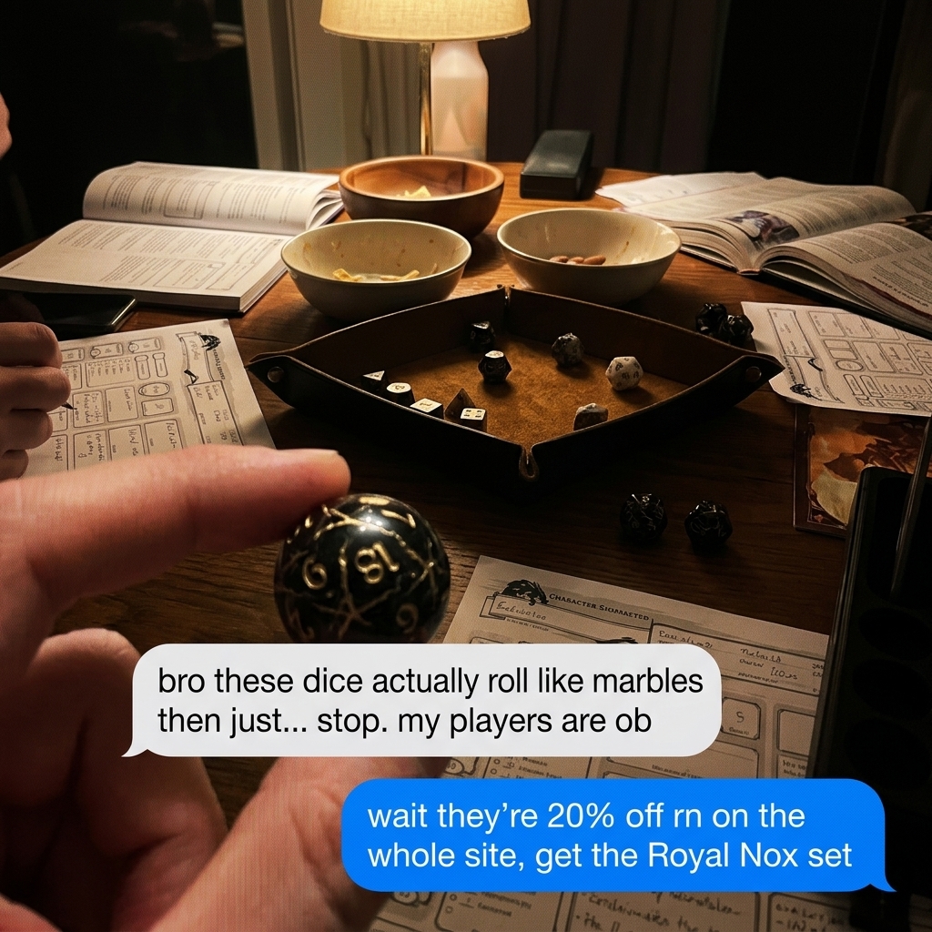 Orbidice Facebook ad: Dice collectors going wild for this