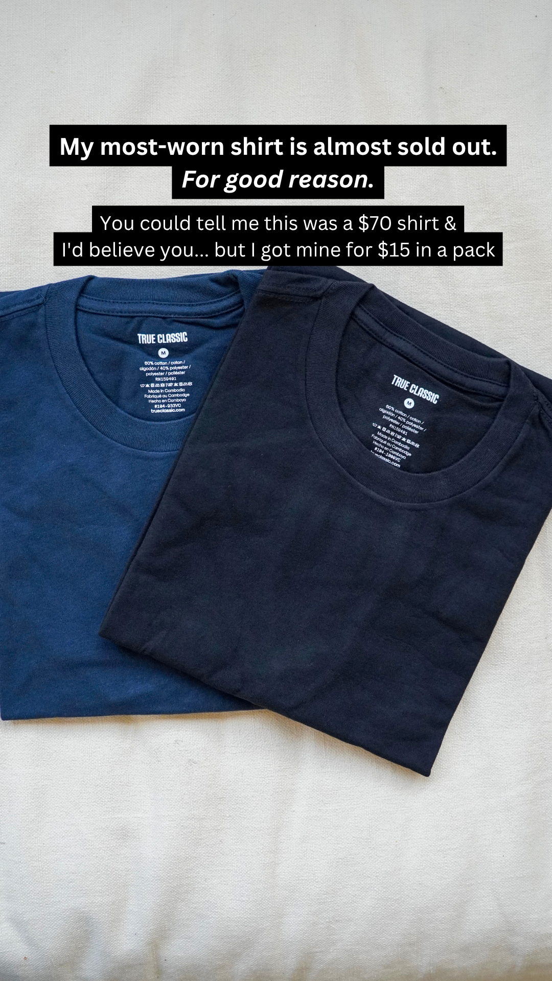 True Classic Facebook ad