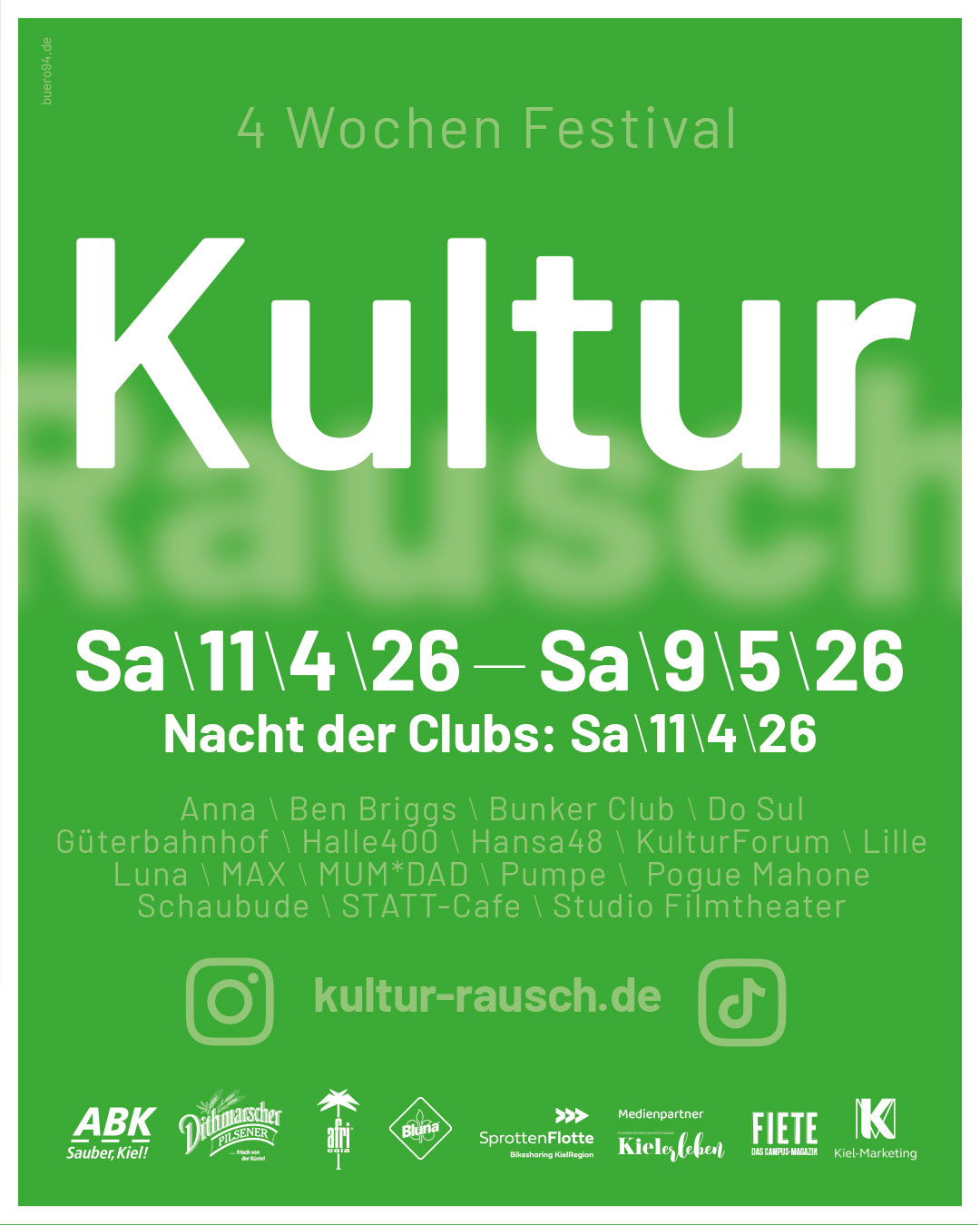 Kultur-Rausch Facebook ad: Frisch wie der Frühling… Der Kultur-Rausch bringt wieder…