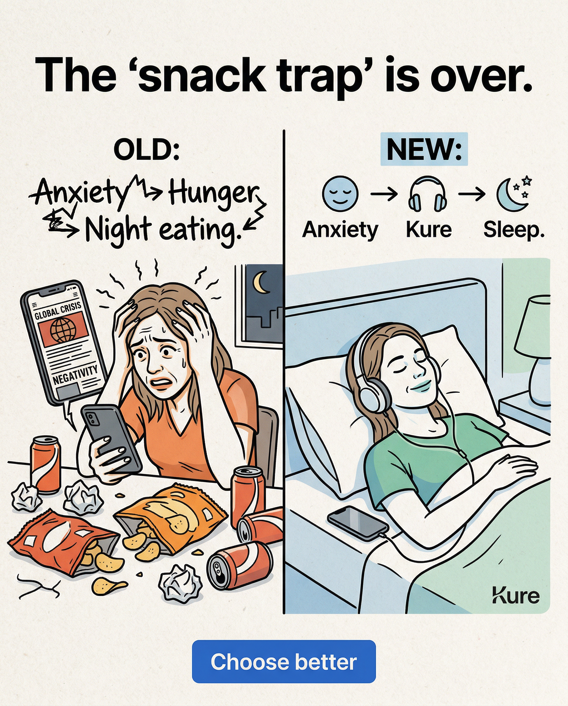 Kure for Hypnotherapy Facebook ad
