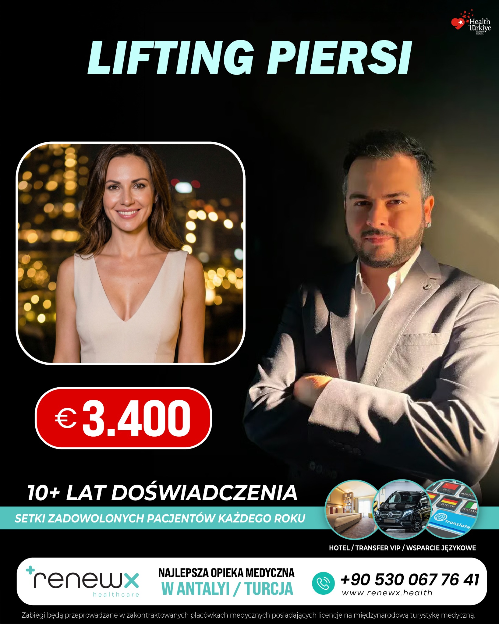 RenewX Health Facebook ad: Najlepsze Usługi Medyczne Turcja / Antalya