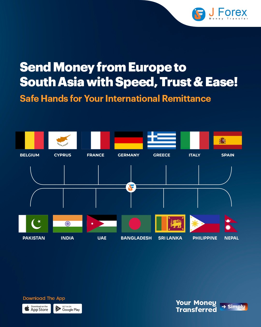 J Forex Money Transfer Facebook ad: Connecting Europe to South Asia with fast, secure…