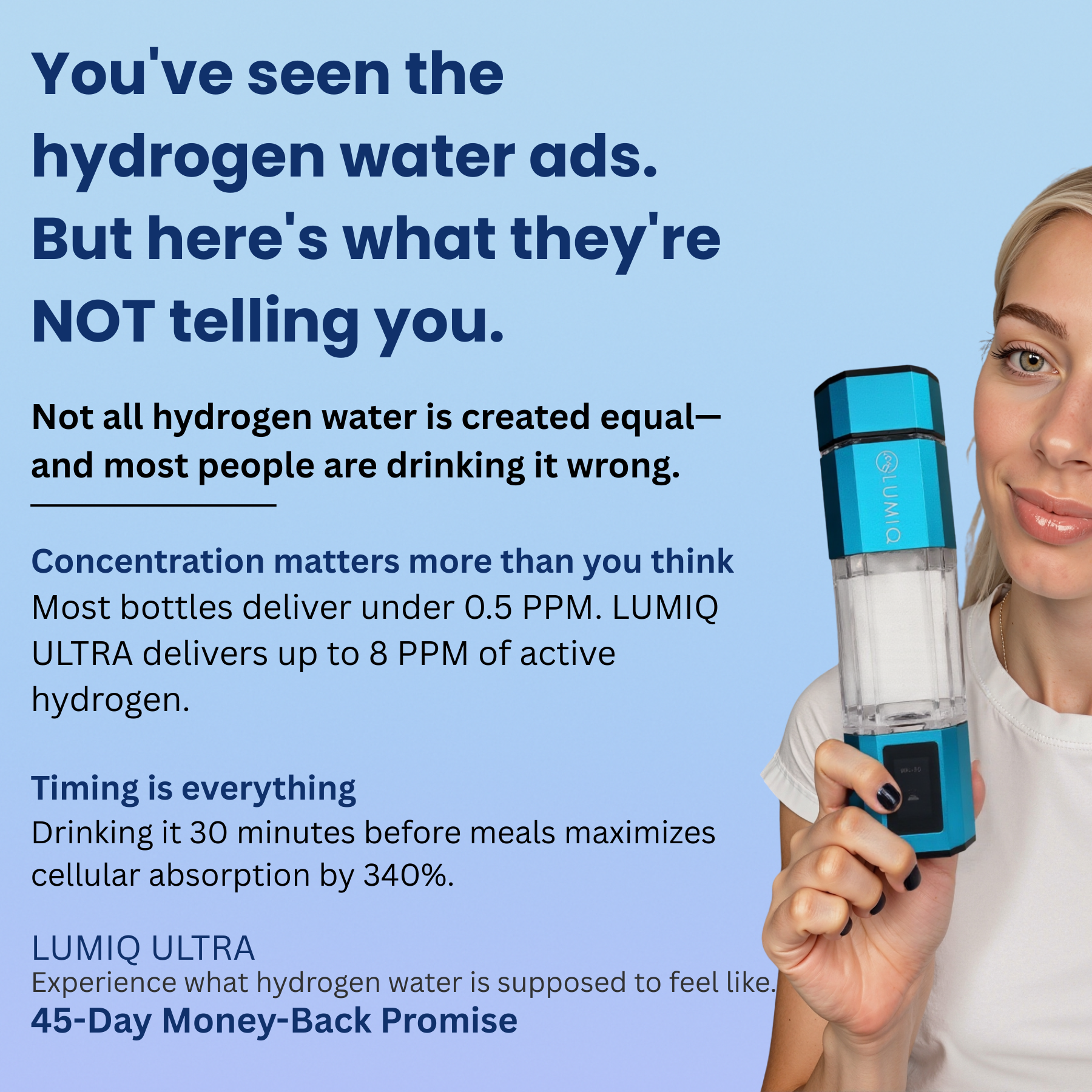LUMIQ bottle Facebook ad