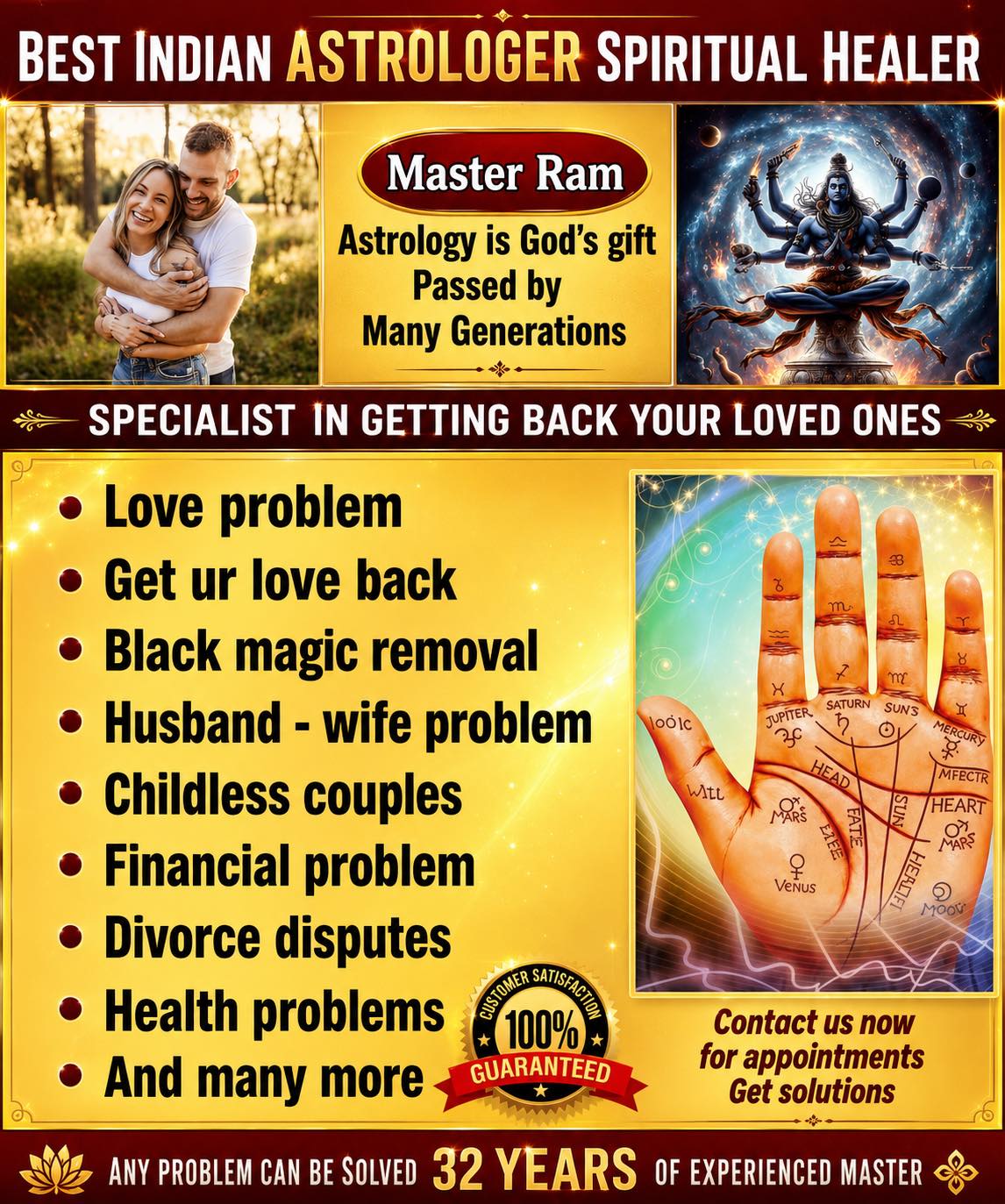 Divine guidance and trusted astrologer in mauritius Facebook ad: Any problem can be solved in days