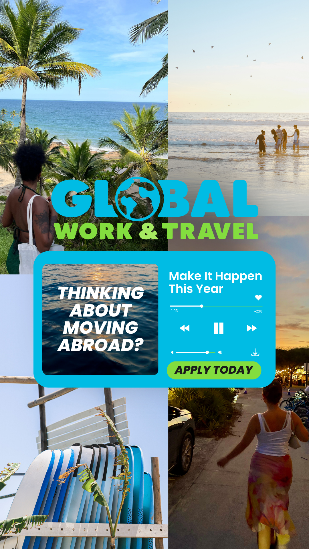 Global Work & Travel Facebook ad