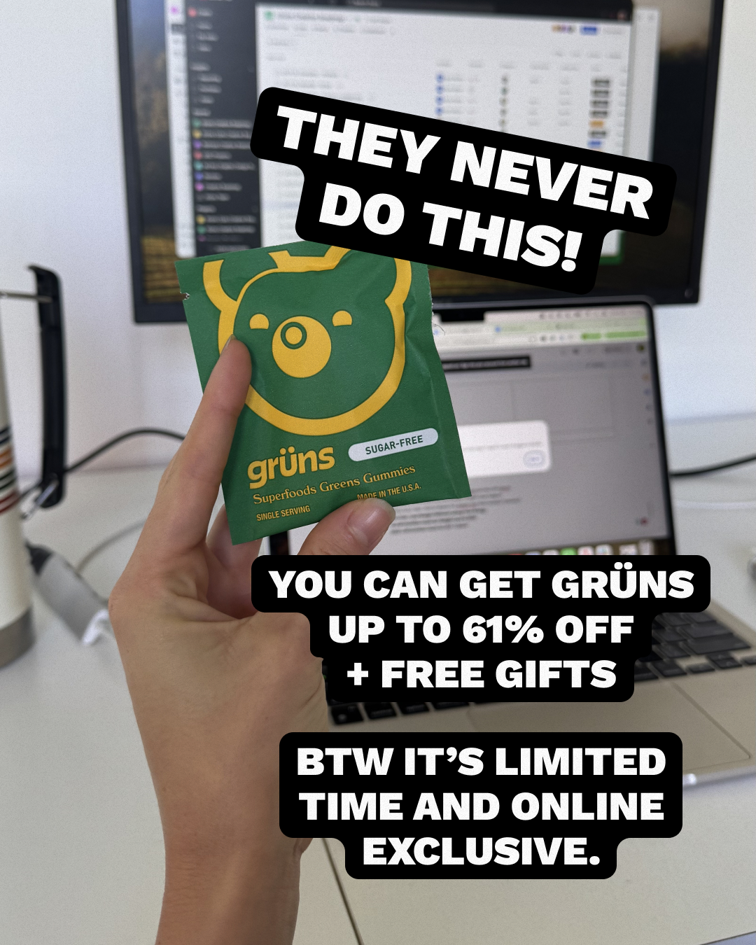 Grüns Facebook ad
