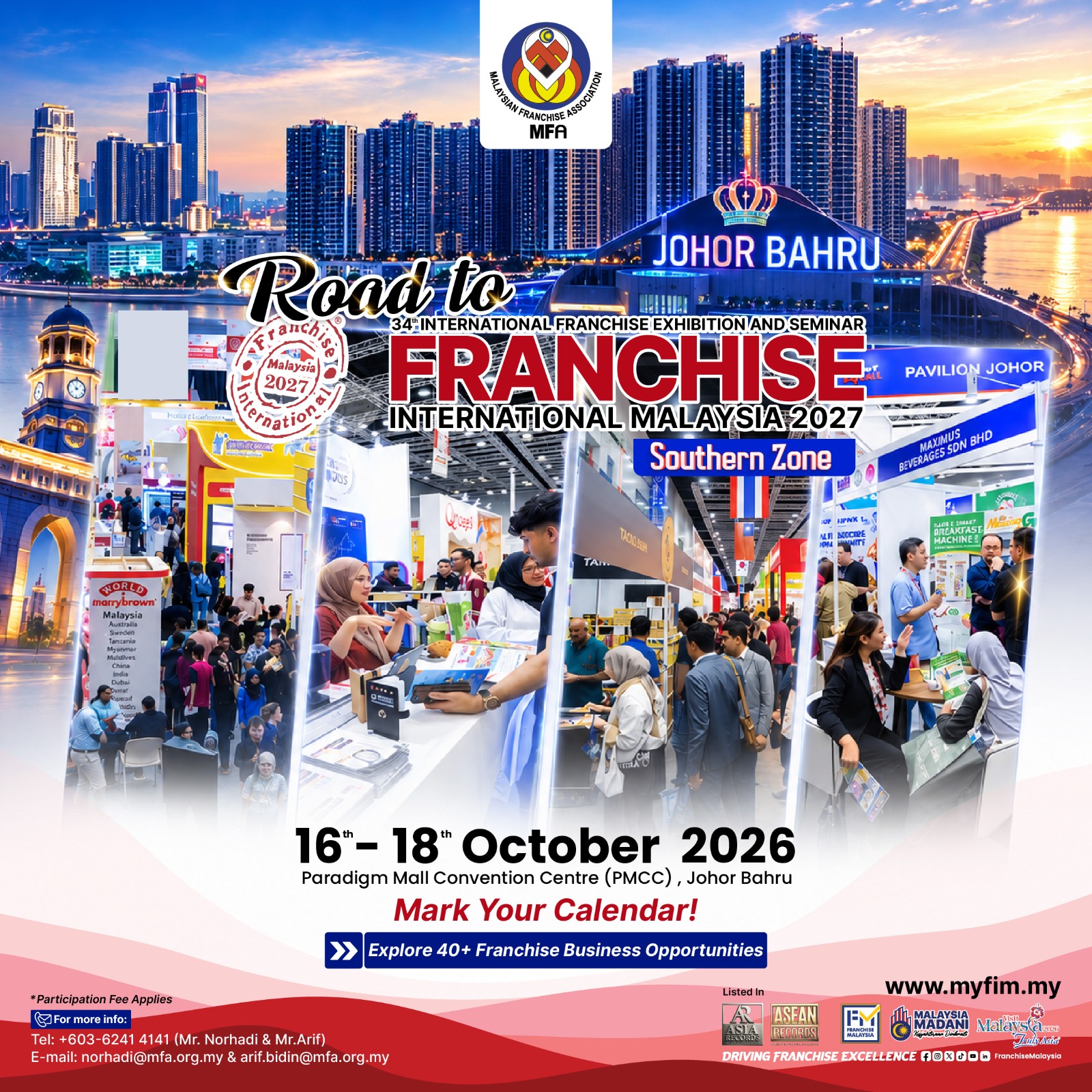 Malaysian Franchise Association Facebook ad: 𝐅𝐑𝐀𝐍𝐂𝐇𝐈𝐒𝐄 𝐄𝐗𝐇𝐈𝐁𝐈𝐓𝐈𝐎𝐍 𝐈𝐒 𝐂𝐎𝐌𝐈𝐍𝐆…
