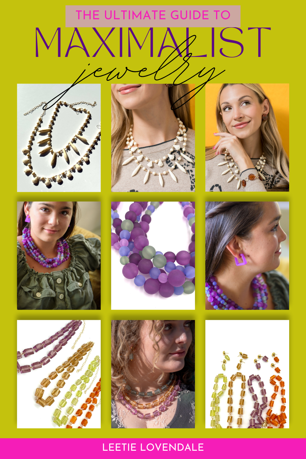 LeetieLovendale Facebook ad: New Leetie Designs - Lucite Statement Jewelry