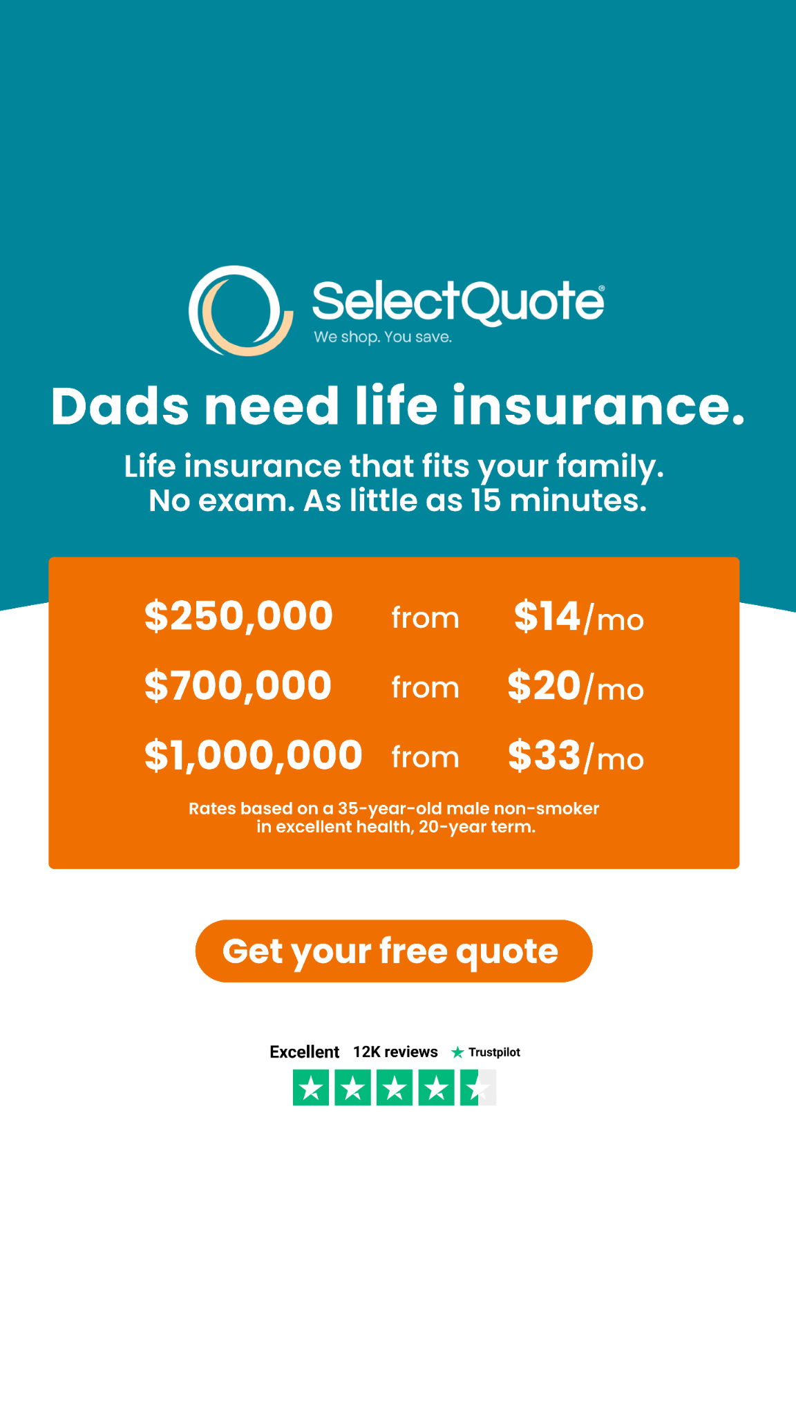 SelectQuote Insurance Services Facebook ad
