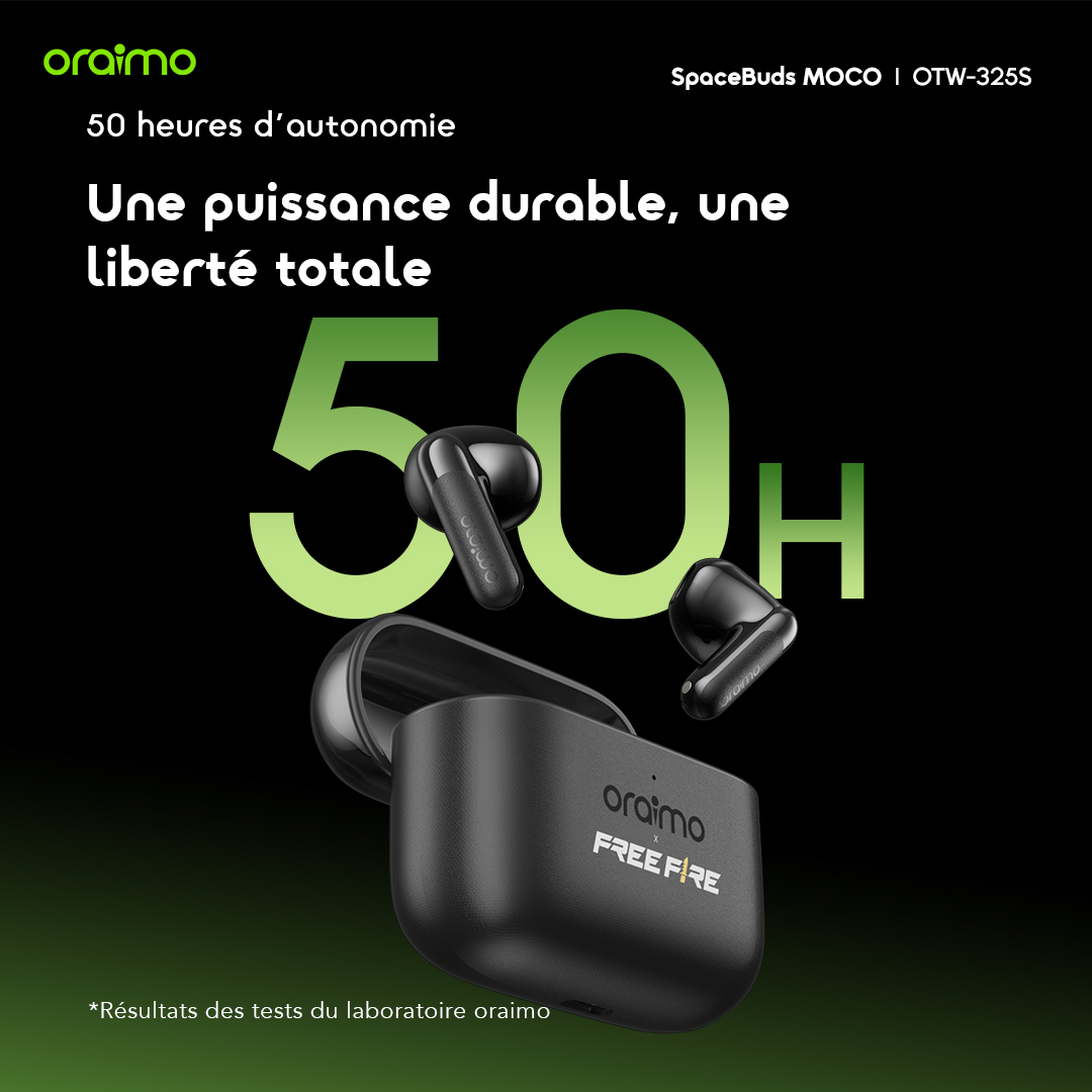 Oraimo Dailydeals MA Facebook ad: SpaceBuds MOCO, GAME ON.