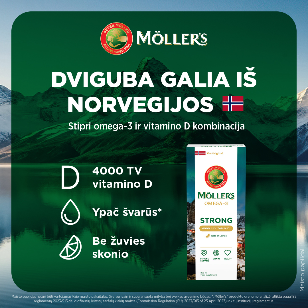Möller’s žuvų taukai Facebook ad: Dviguba galia iš Šiaurės!