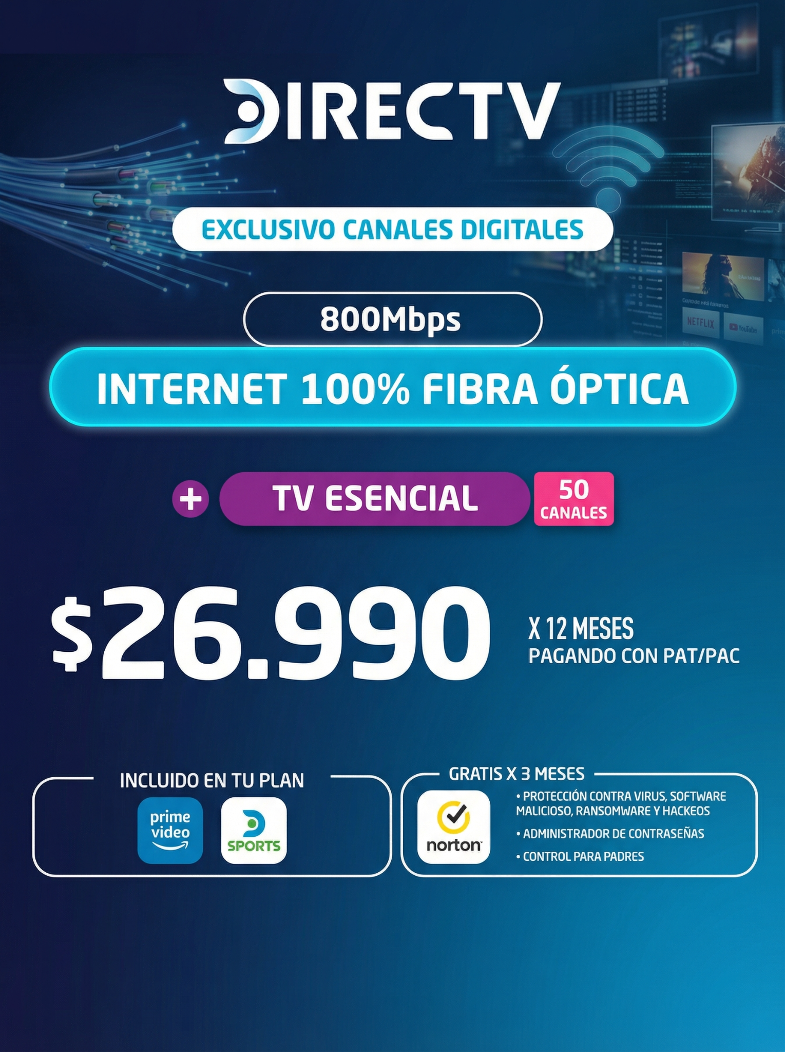 Mejor TV - Fibra y DTH Facebook ad