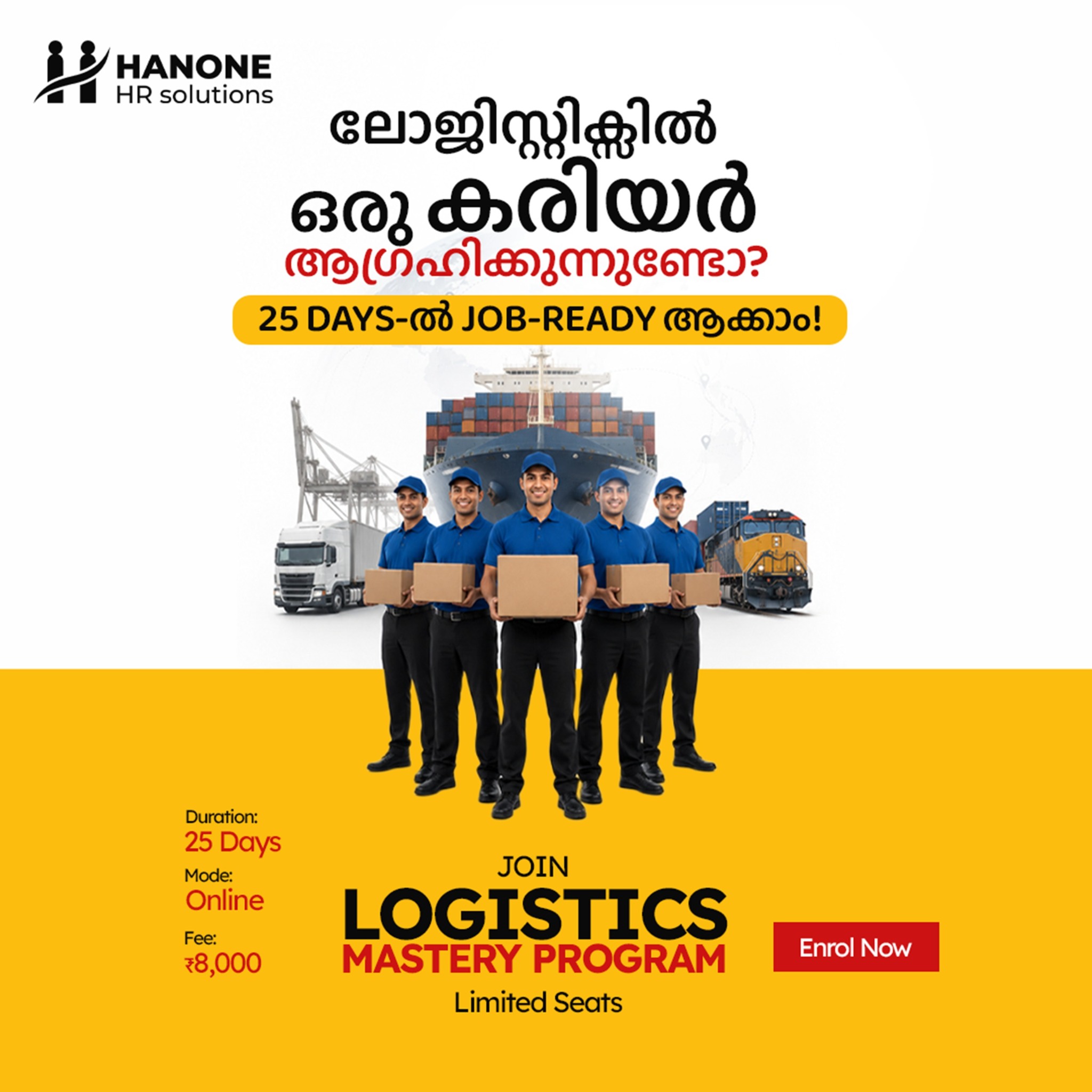 Hanone HR Solutions Facebook ad: 25 Days Logistics Mastery Program