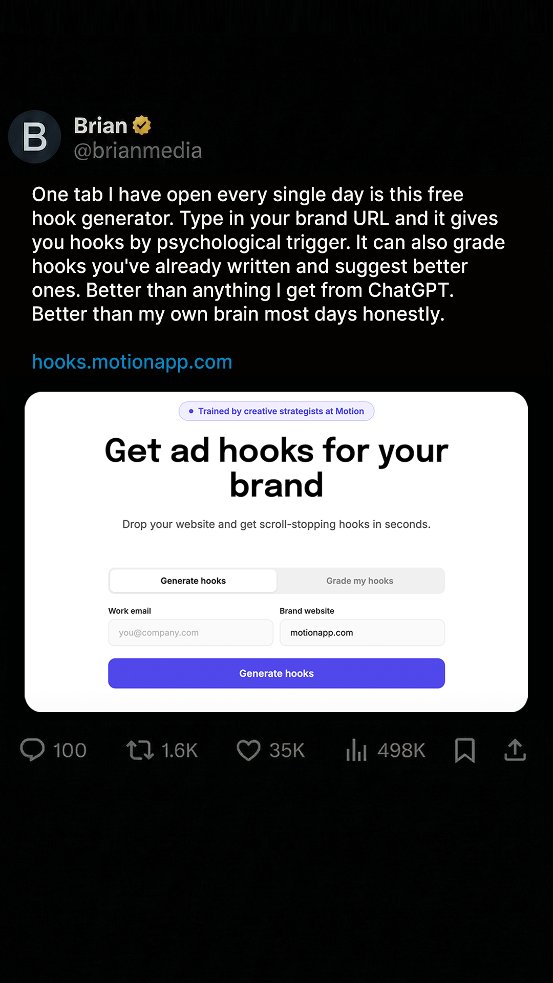 Motion Facebook ad
