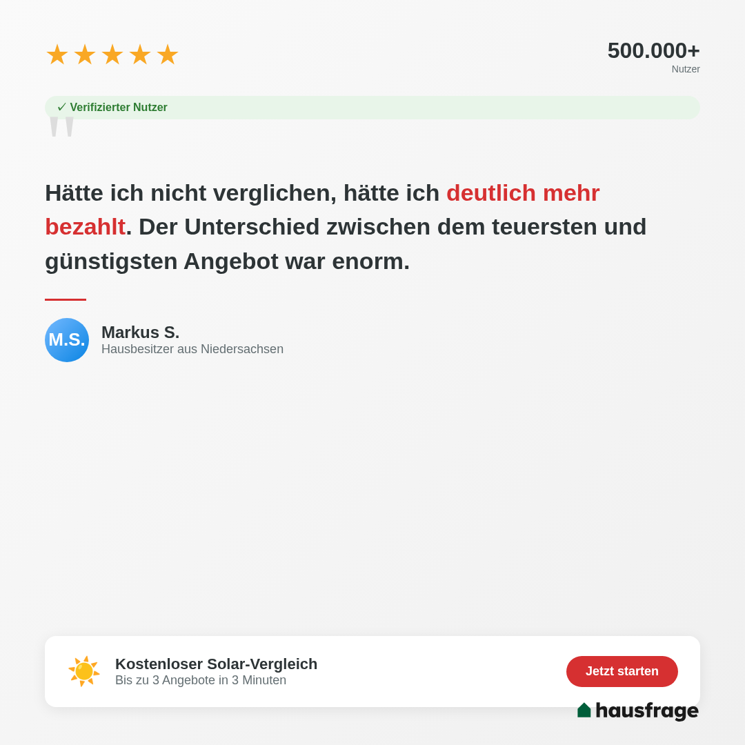 Hausfrage Facebook ad