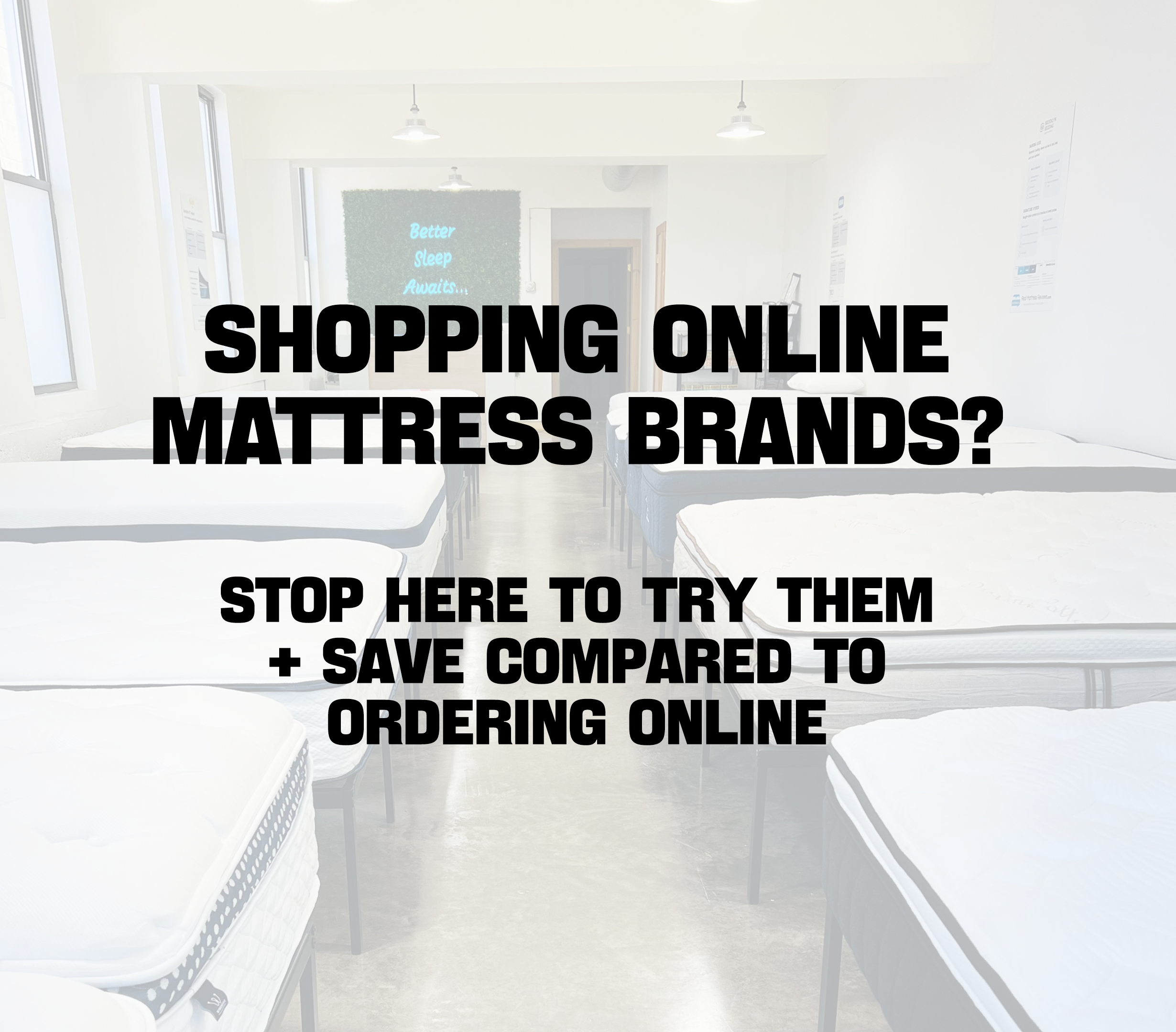 Online Mattress Showrooms Facebook ad: The Biggest Online Mattress Showroom Minneapolis