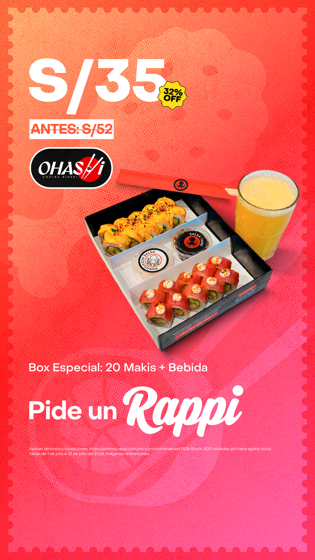 Rappi Facebook ad from Jul 1, 2026