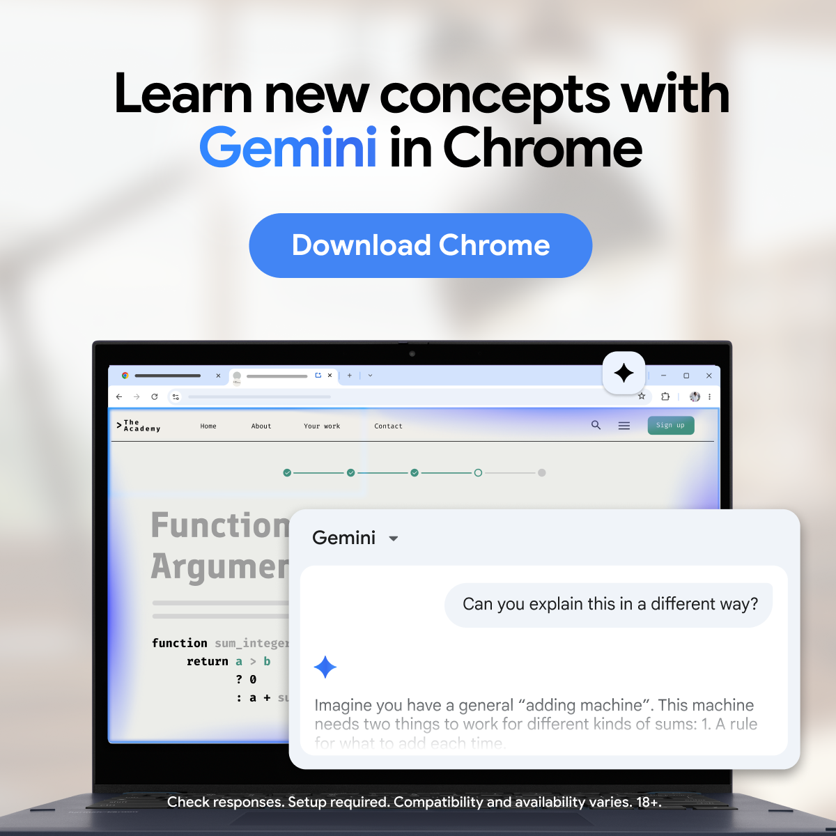 Google Chrome Facebook ad