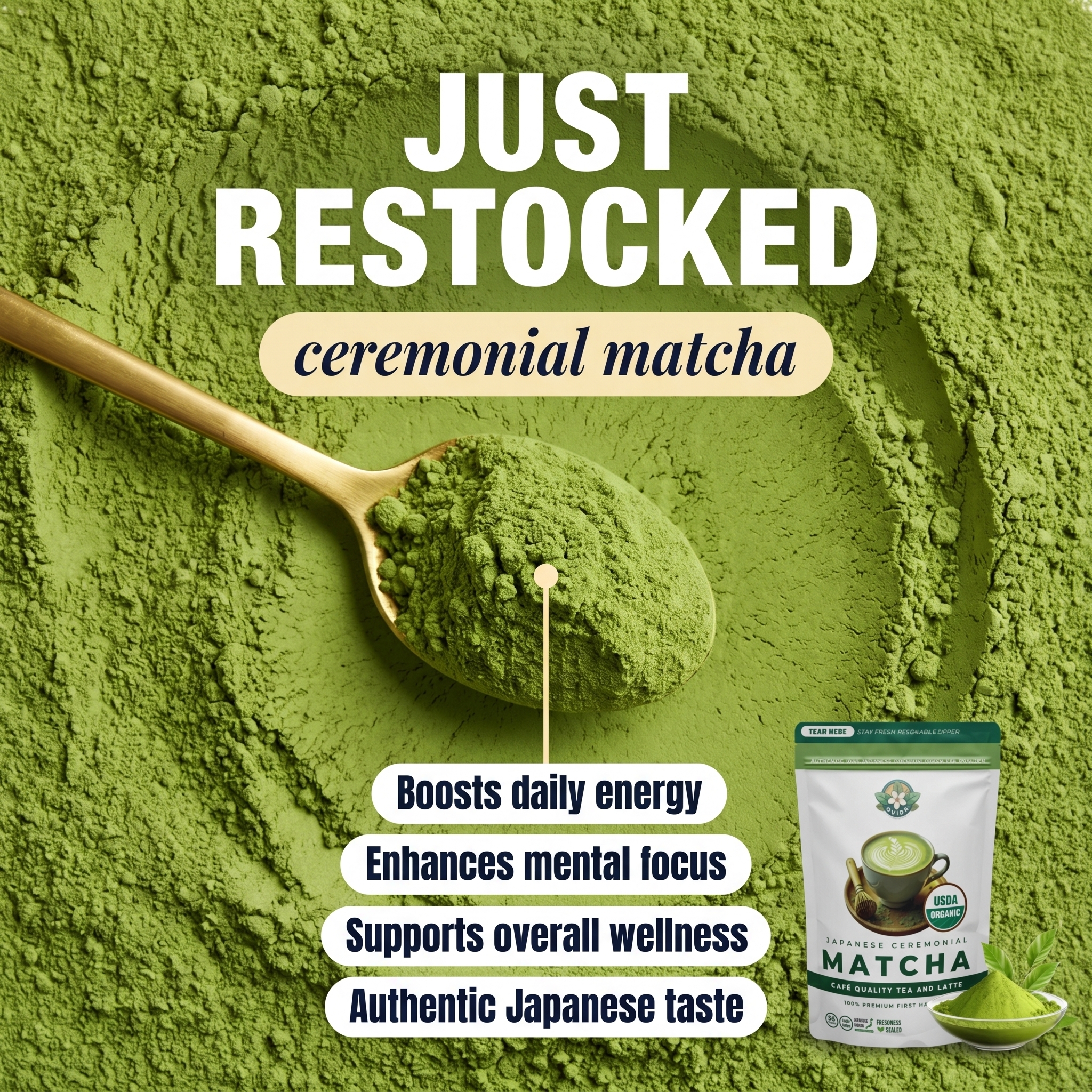 Ovida Organics Facebook ad
