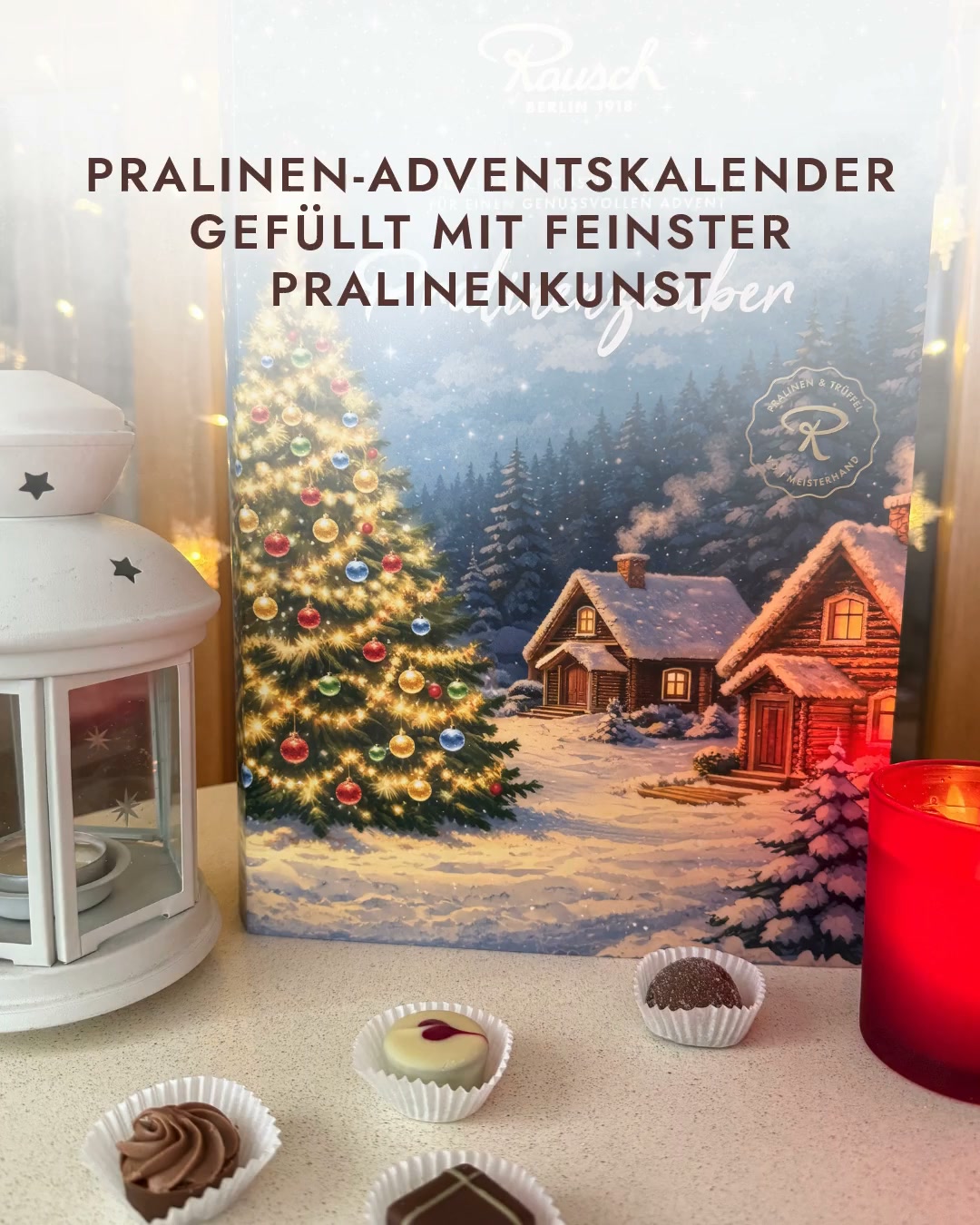 Rausch Schokoladenhaus Facebook ad: 24 Tage purer Pralinenzauber