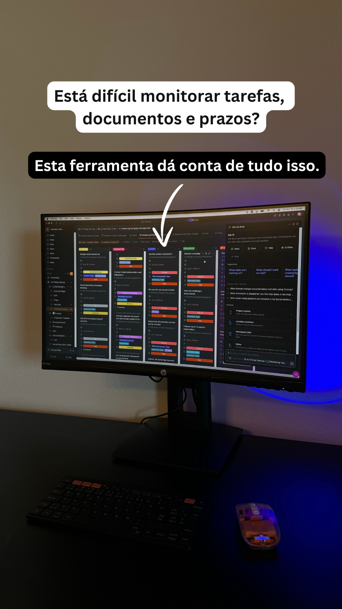ClickUp Facebook ad