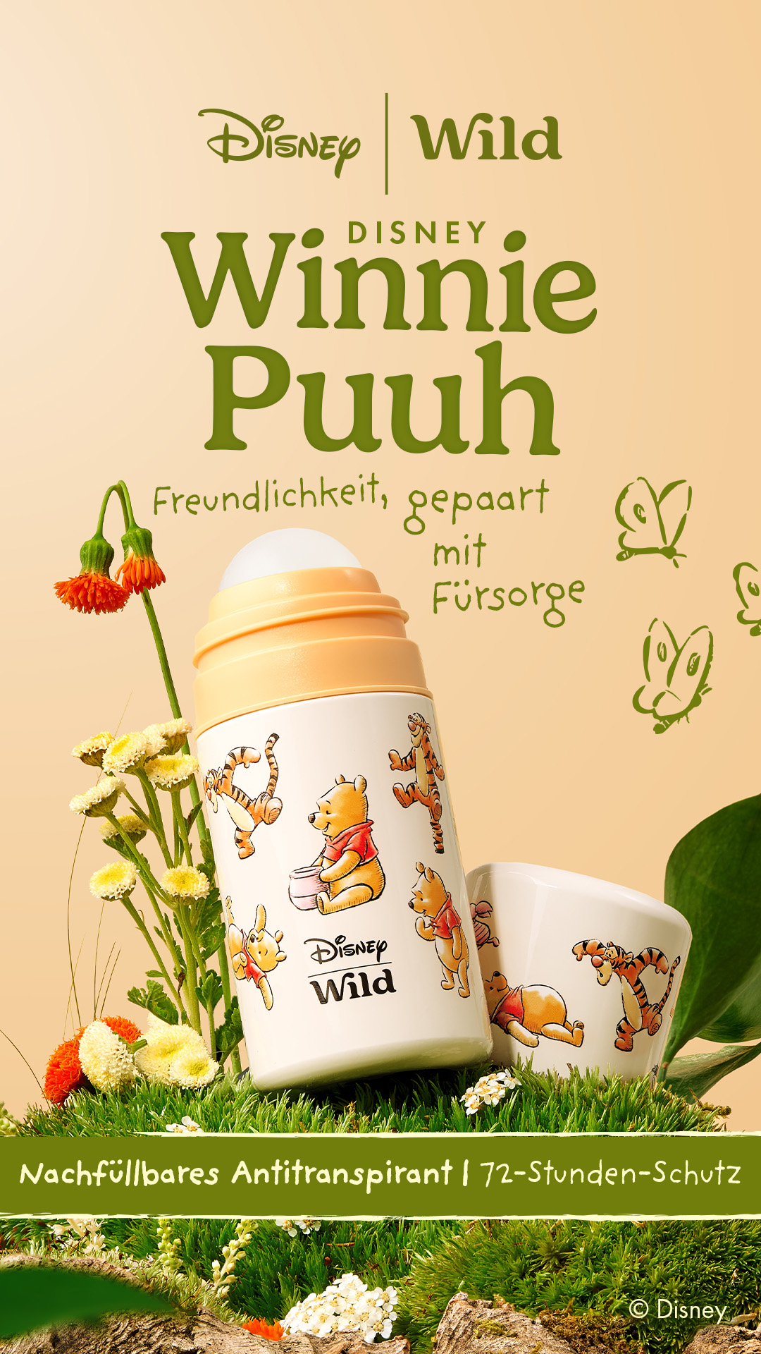 Wild Facebook ad: Süße & 72 Stunden Schutz vor Schweiß & Geruch
