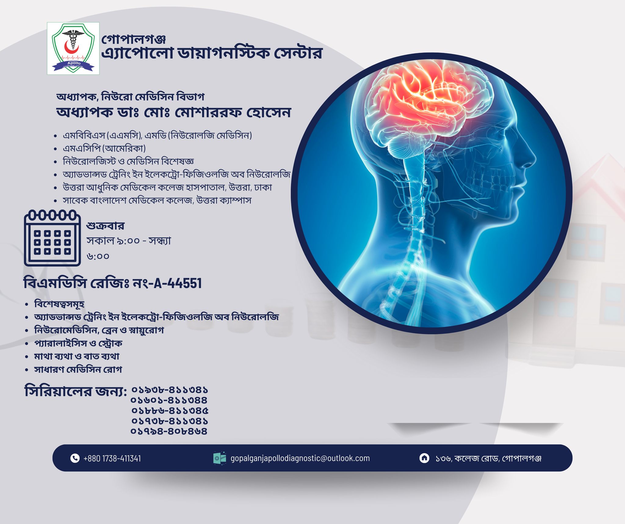 Gopalganj Apollo Diagnostic Center Facebook ad