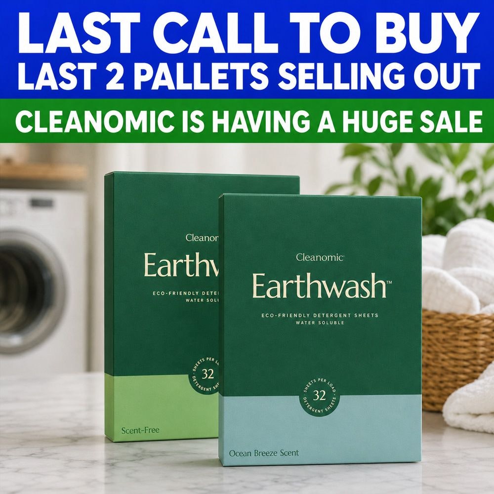 Earth Wash Laundry Facebook ad: Ditch Laundry Chugs - Save 46% OFF + More with Bundle