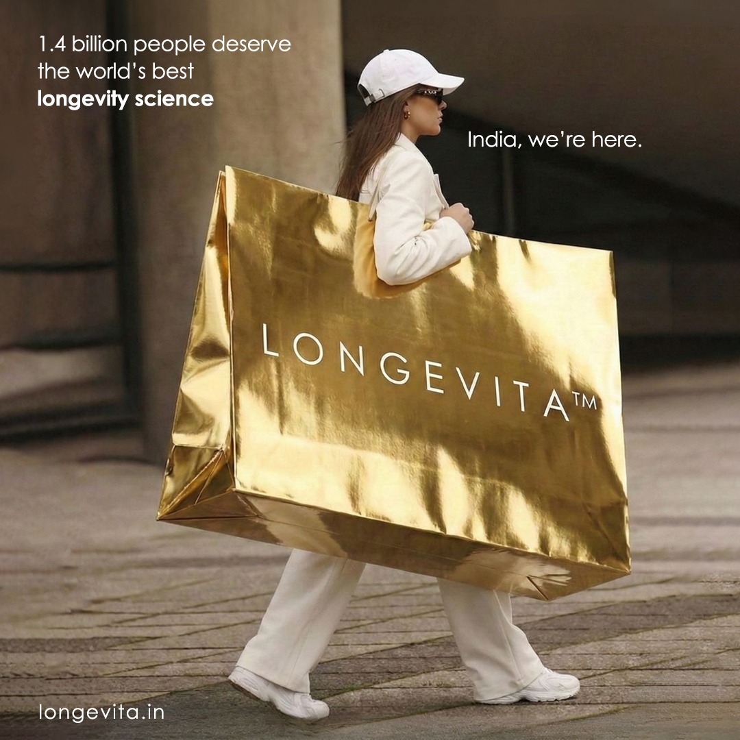 Longevita Facebook ad: India, the world’s best longevity science just arrived.