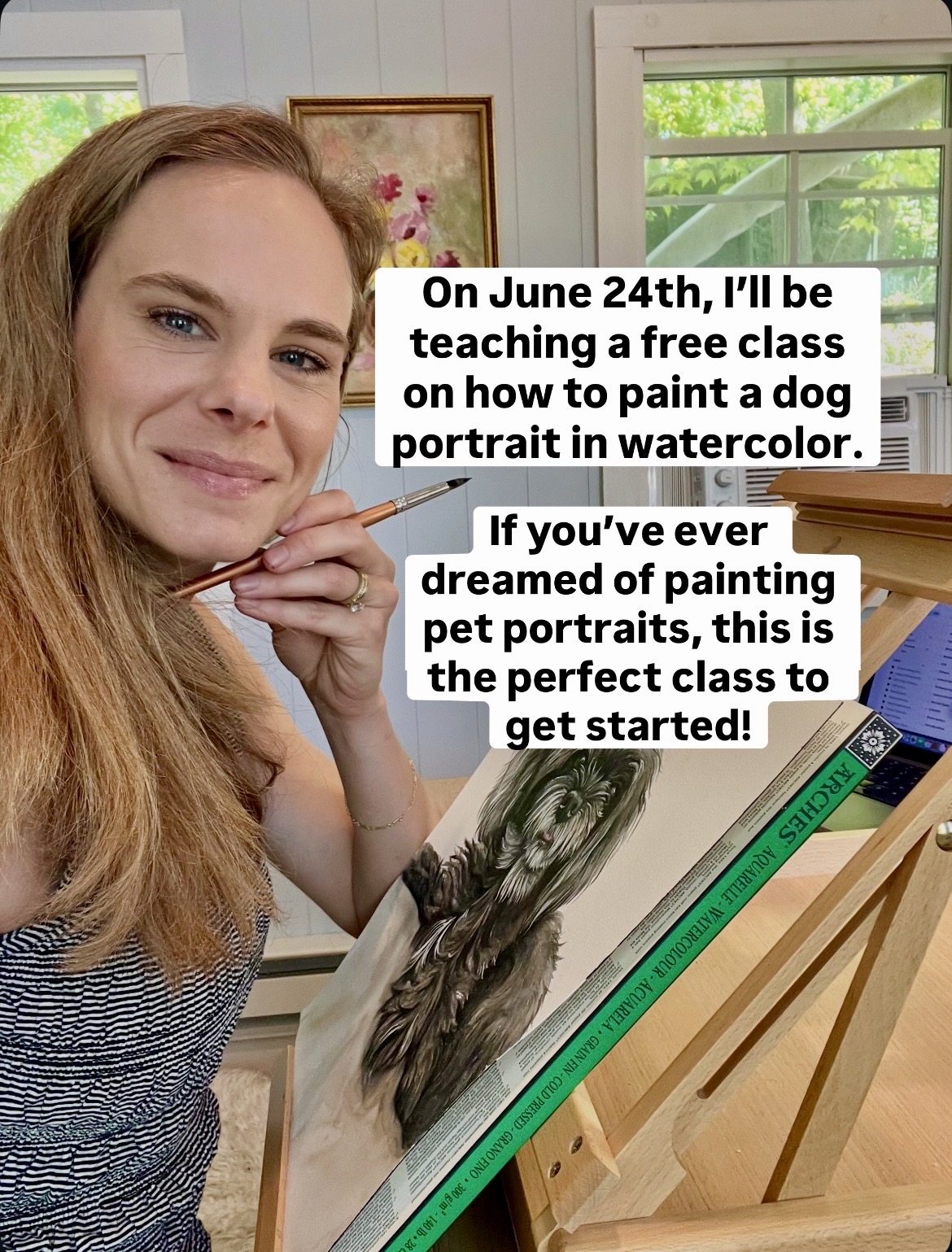 Windswept Design Studio Facebook ad: Dream of painting pet portraits but have no…