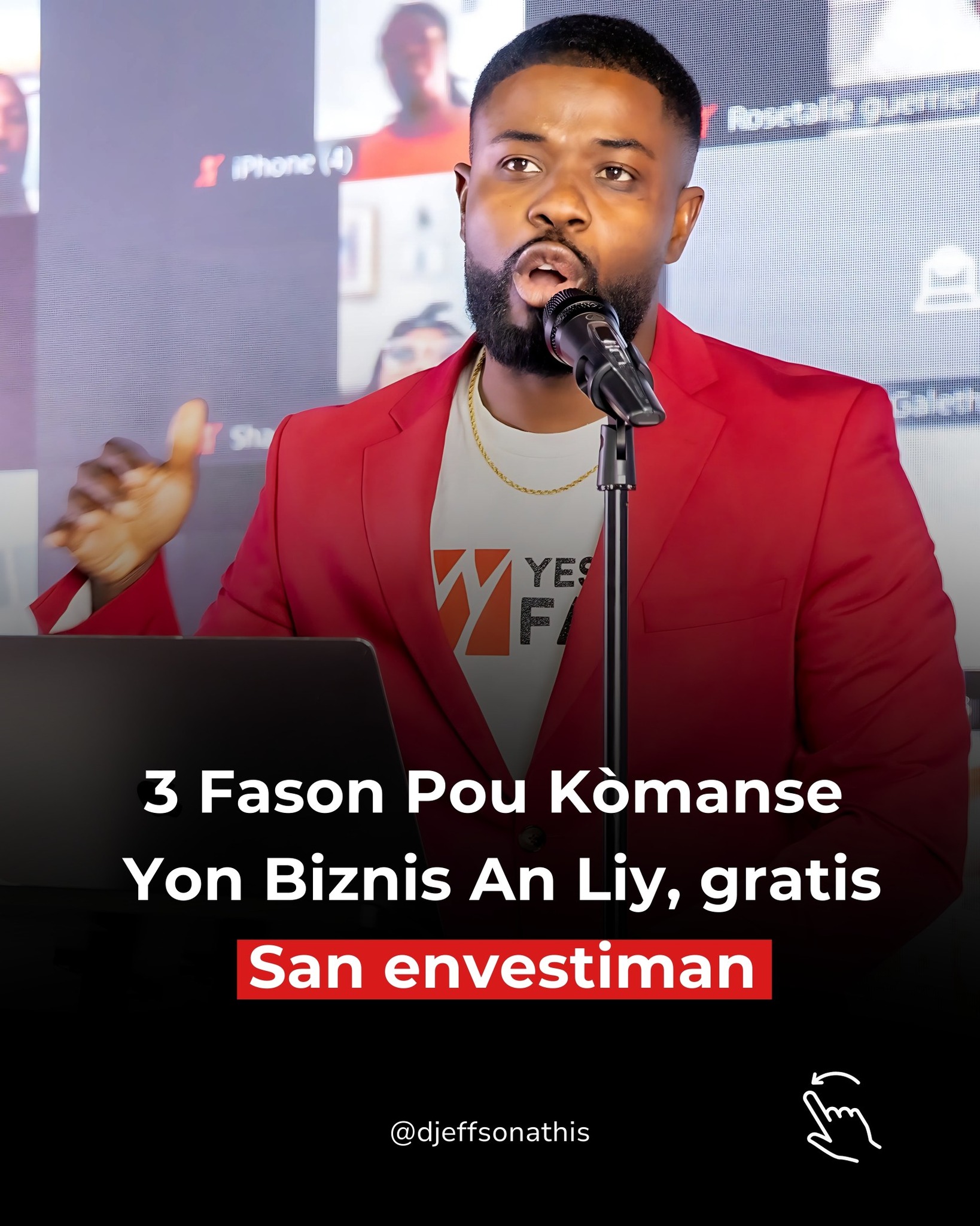 Athis Djeffson Facebook ad: Ou pa Bezwen lajan pouw gen biznis ou…