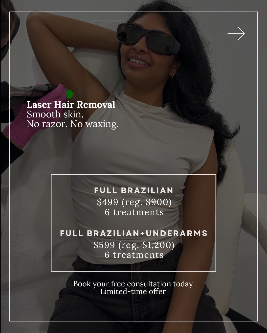 Fade Away Laser & Skin Centre Facebook ad