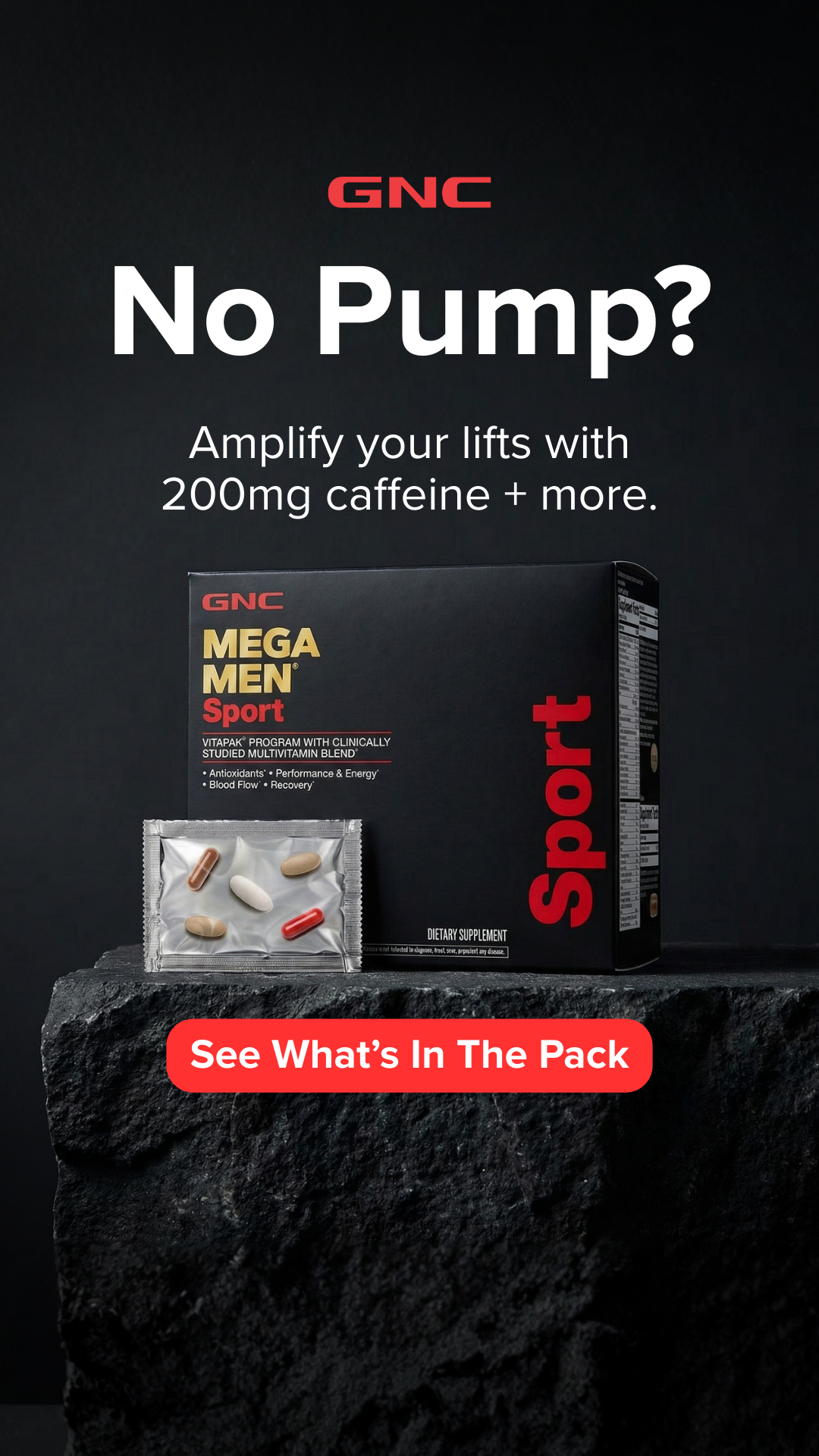 GNC Live Well Facebook ad