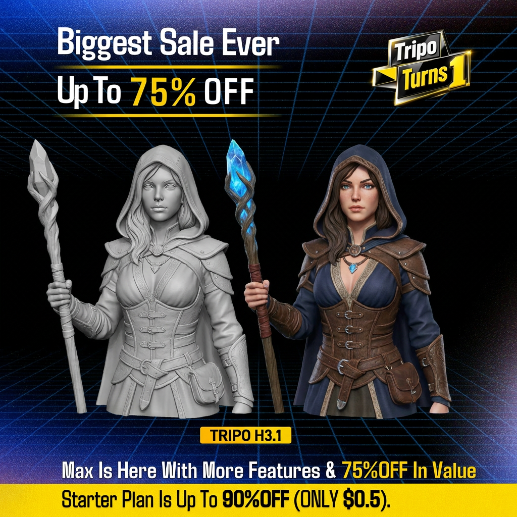 Tripo 3D Facebook ad
