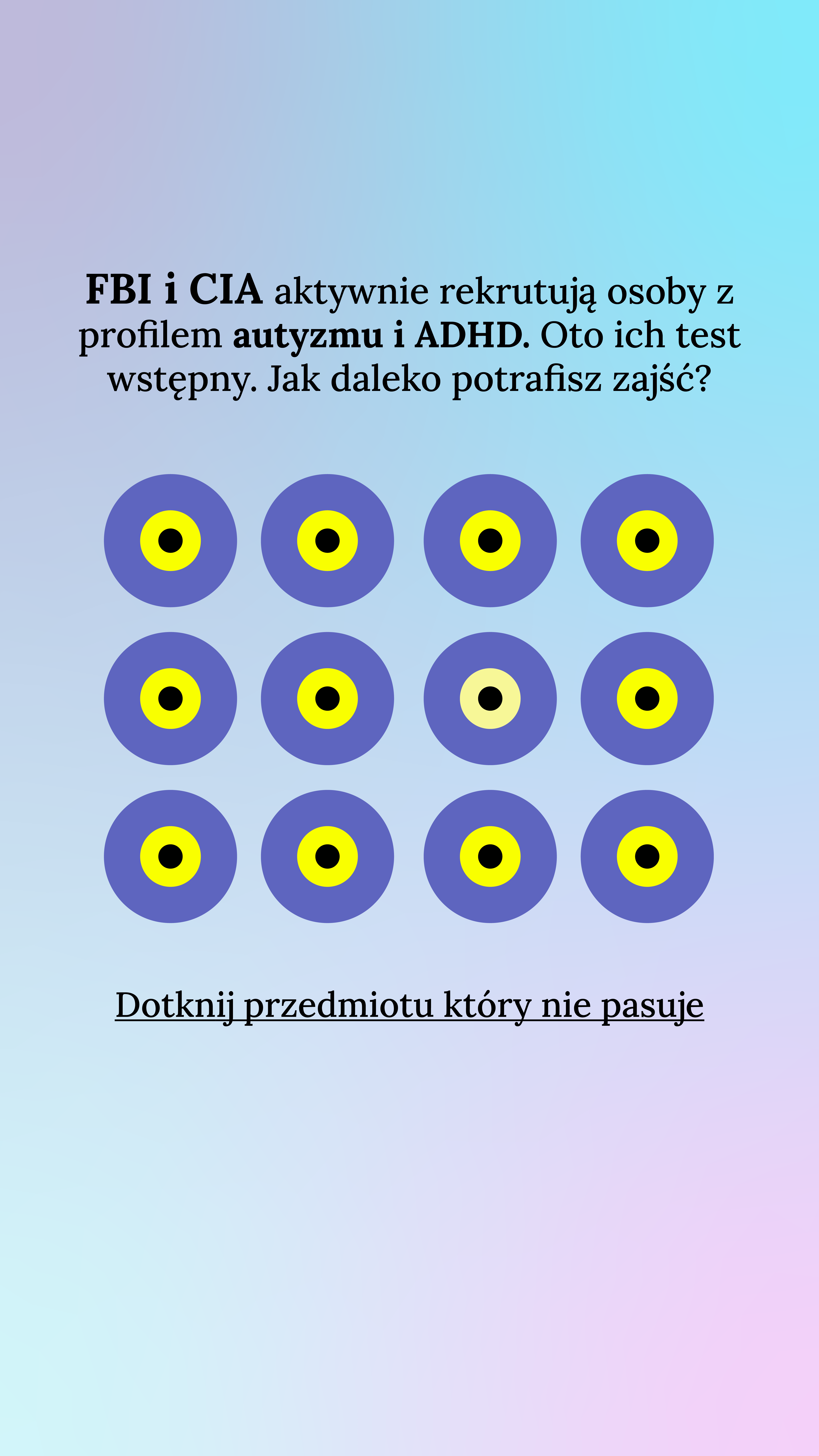 International IQ test Facebook ad