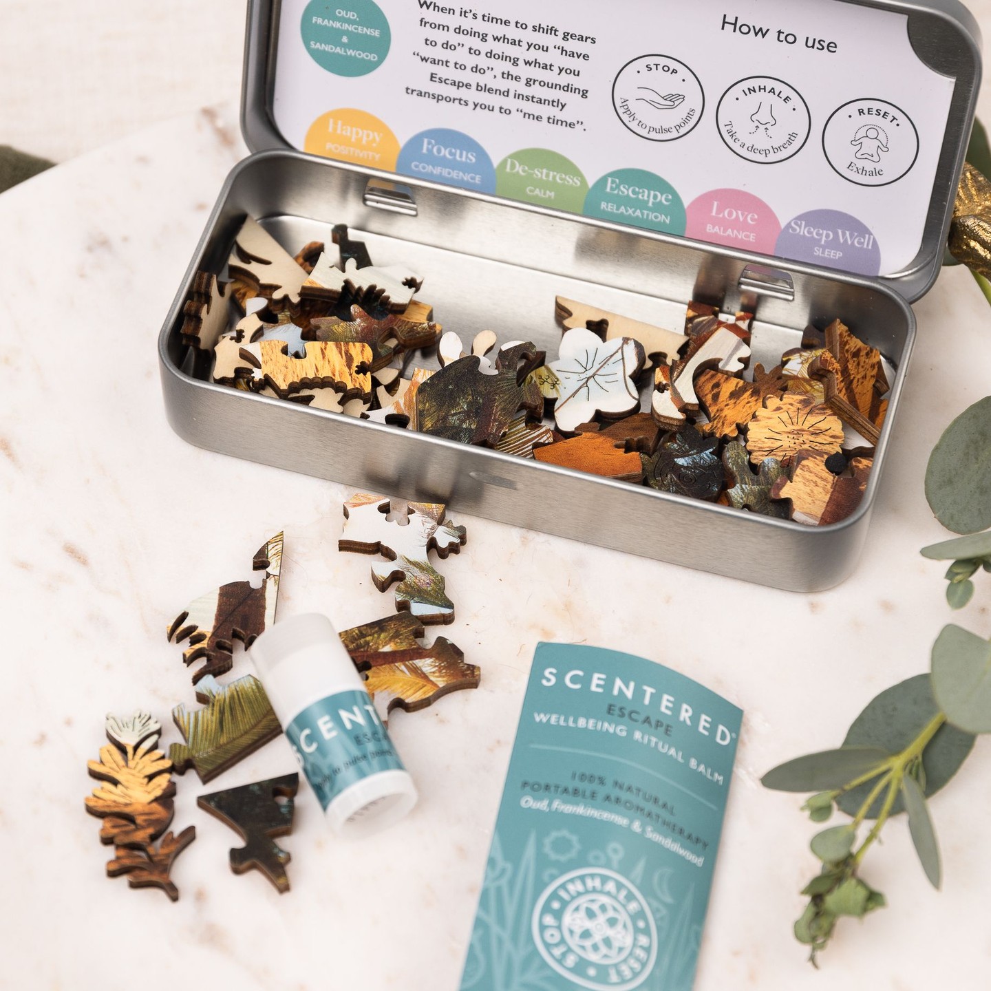 calmbox Facebook ad: calmbox - a monthly box for calm and mindfulness