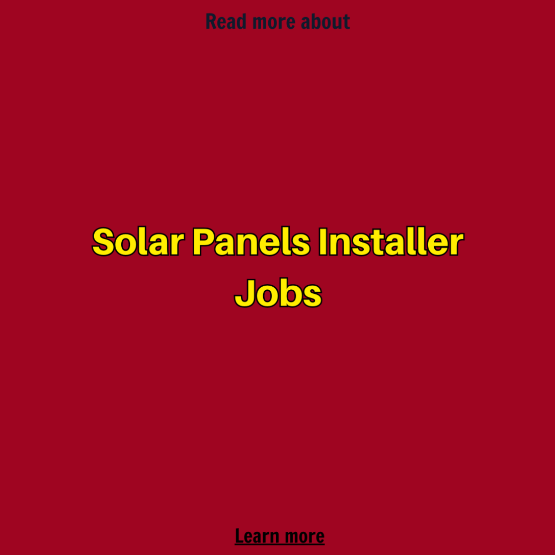 Job Shop Facebook ad: Some people explore solar panel installer job roles…