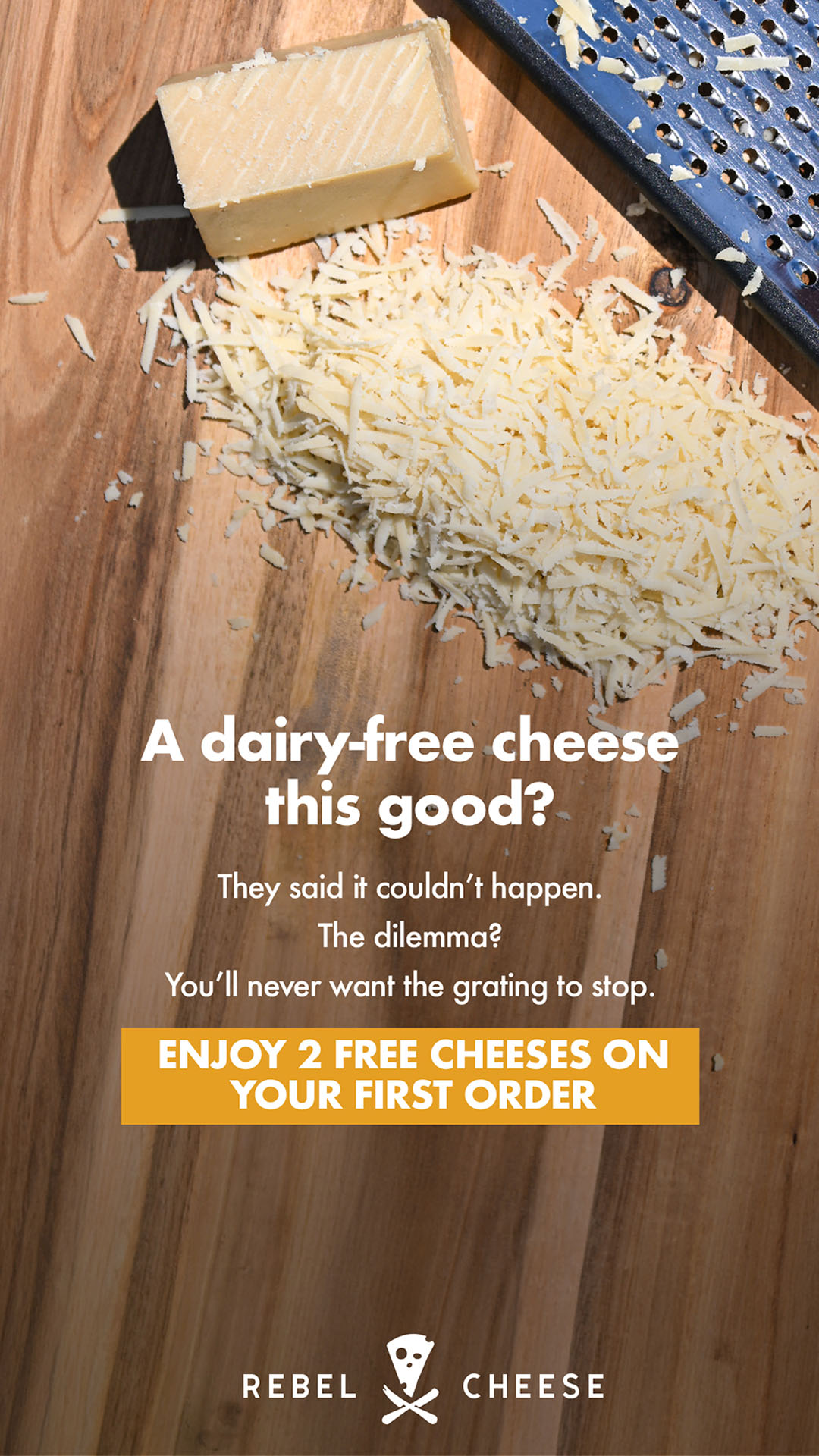 Rebel Cheese Facebook ad