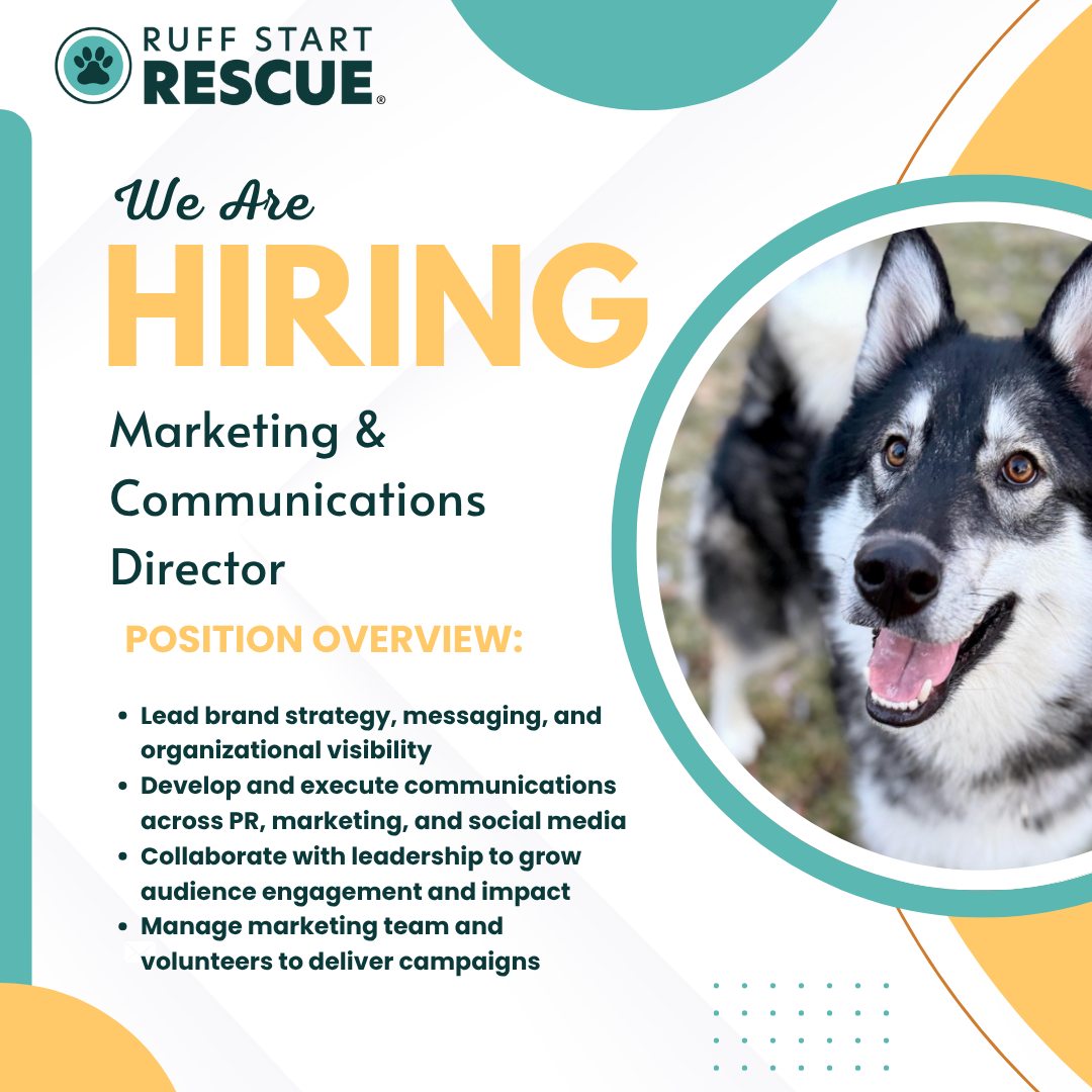 Ruff Start Rescue Facebook ad: We’re hiring!