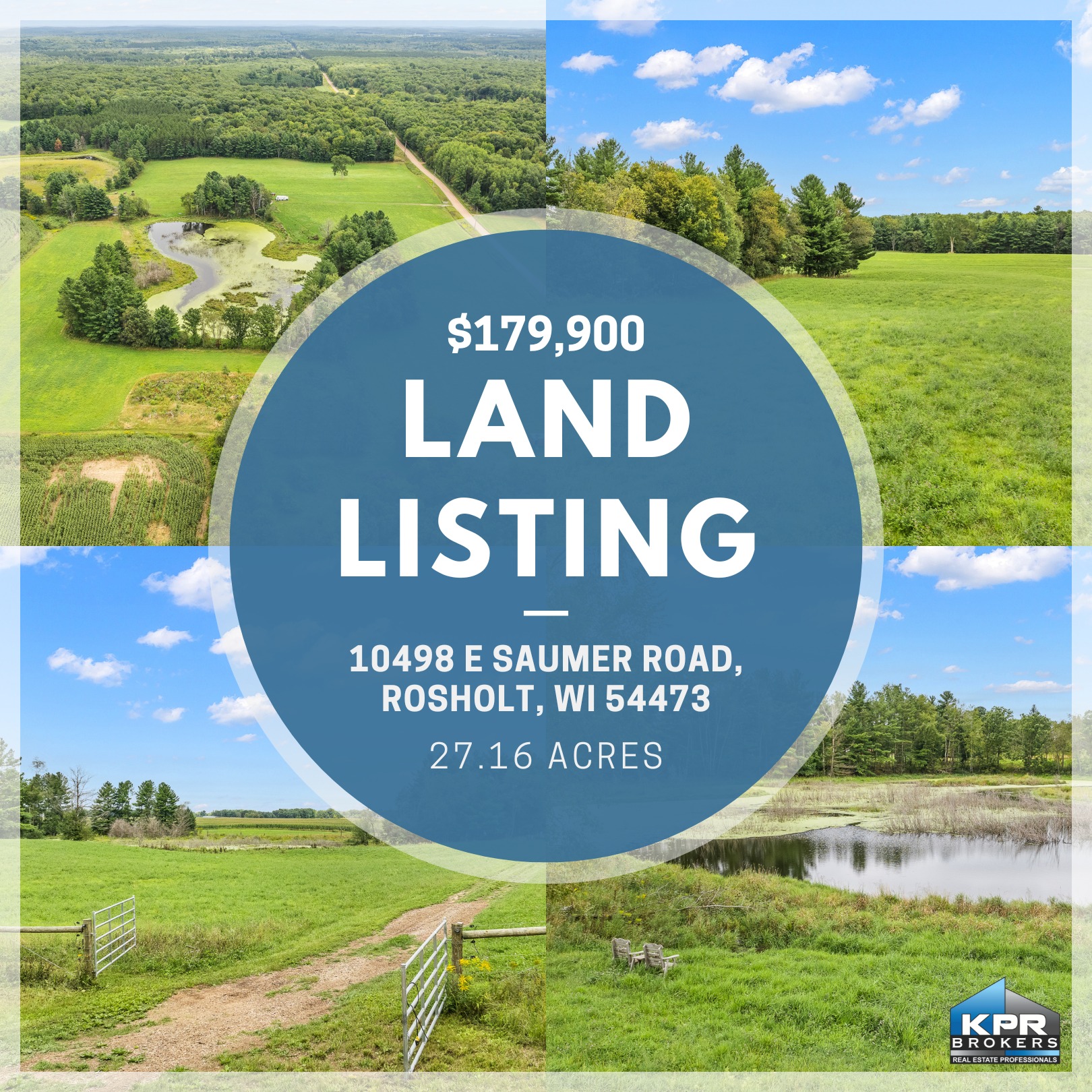 Team Kitowski at KPR Brokers LLC - Real Estate Professionals Facebook ad: Team Kitowski Land Listing!